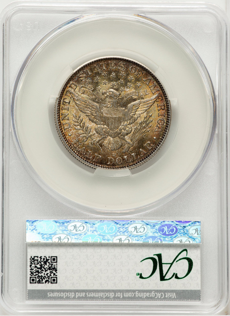 1915-D 50C Barber Half Dollar CACG MS66