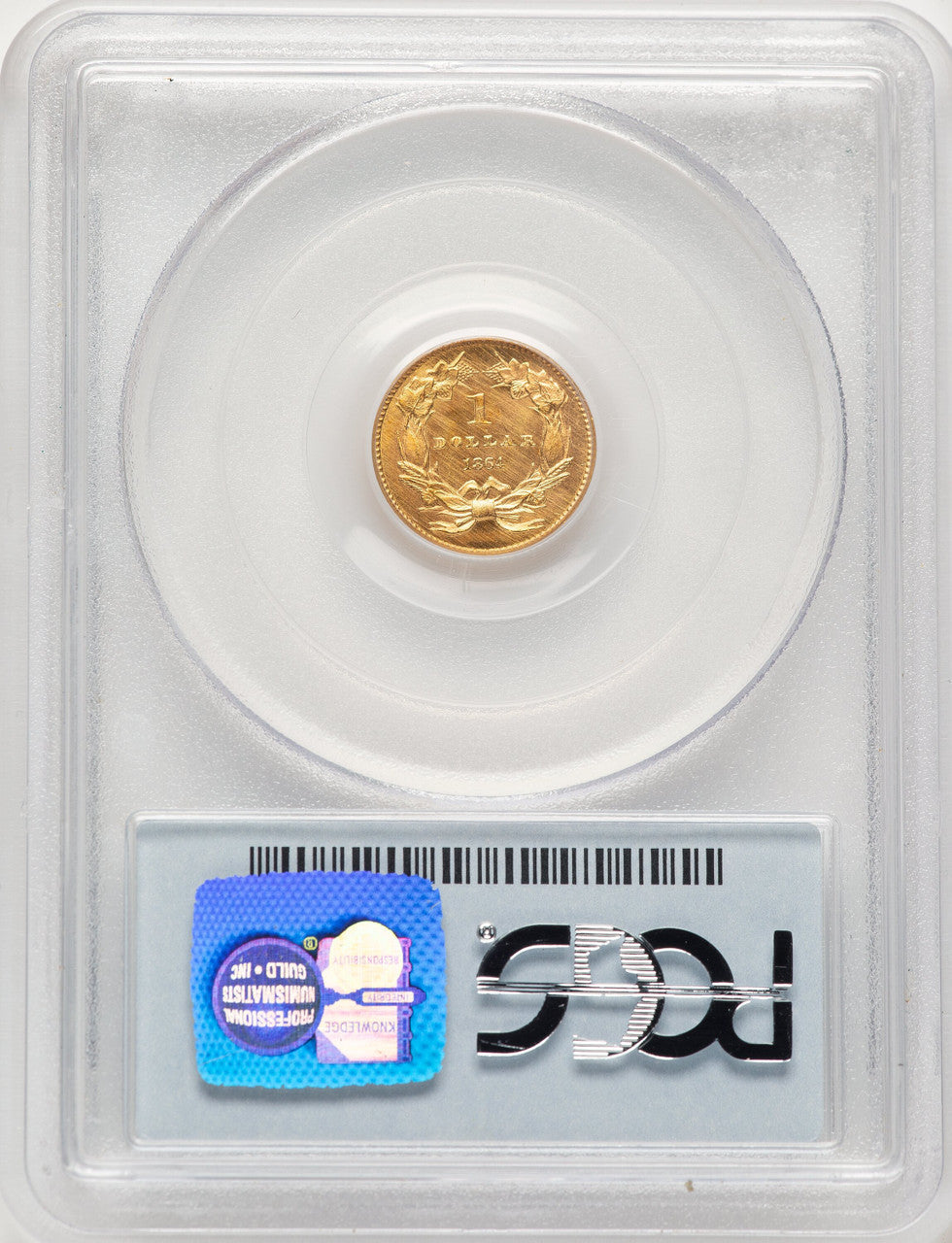 1864 G$1 Gold Dollar PCGS MS68