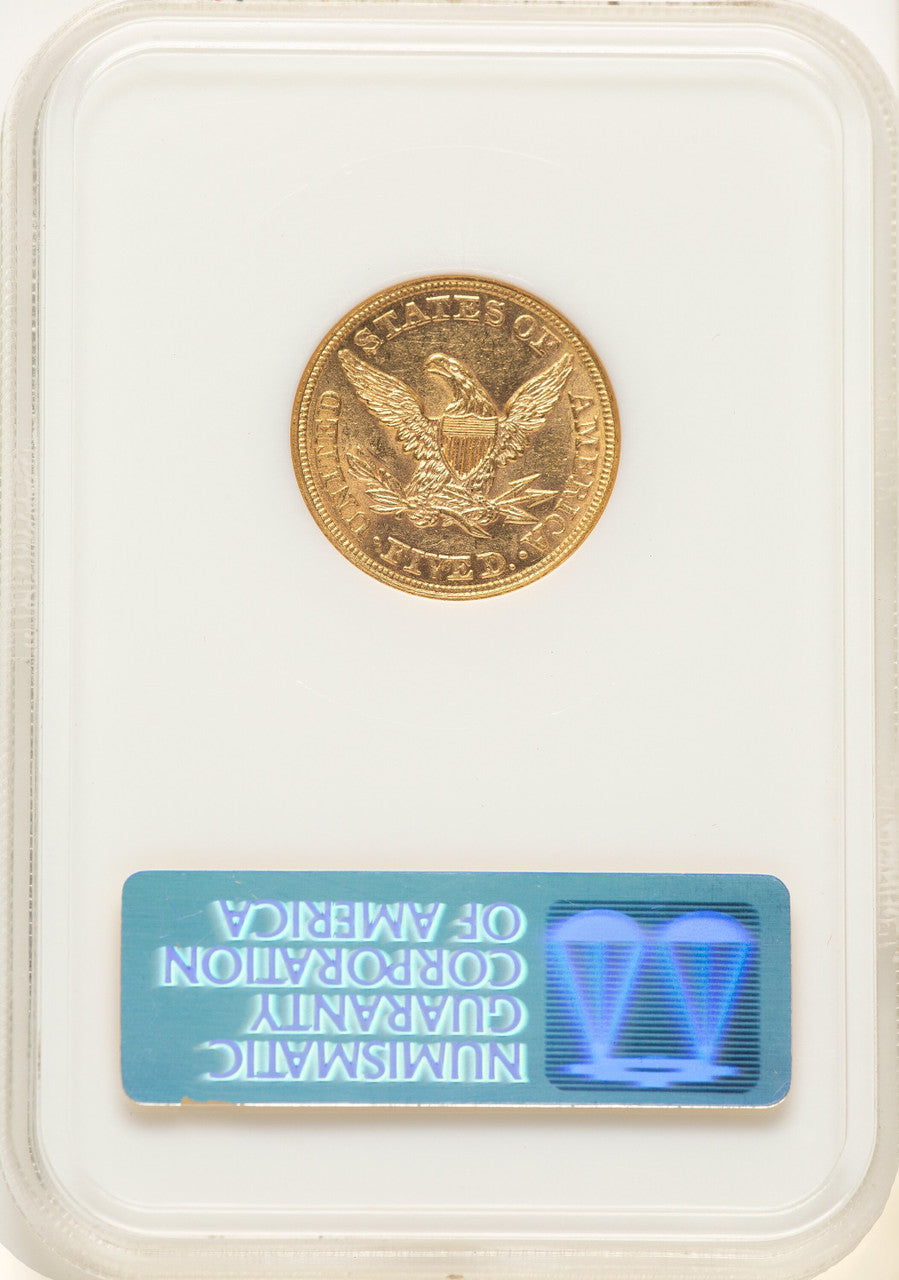 1860 $5 Liberty Half Eagle NGC MS60