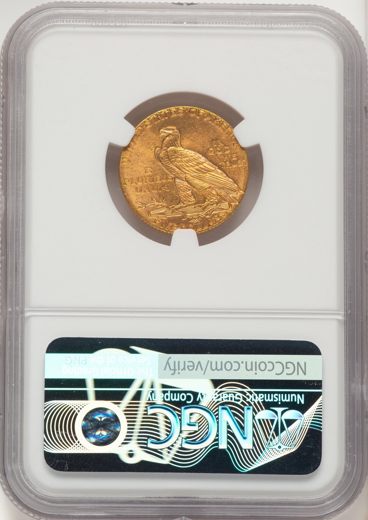 1909 $5 Indian Half Eagle NGC MS64