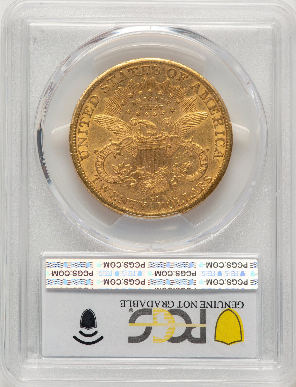 1882-CC $20 Genuine Liberty Double Eagle Genuine PCGS AU50