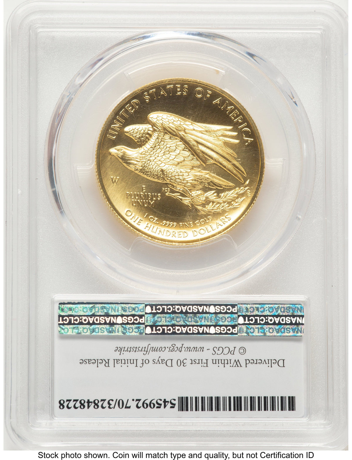 2015-W G$100 American Liberty High Relief FS Liberty Flag Label PCGS MS70