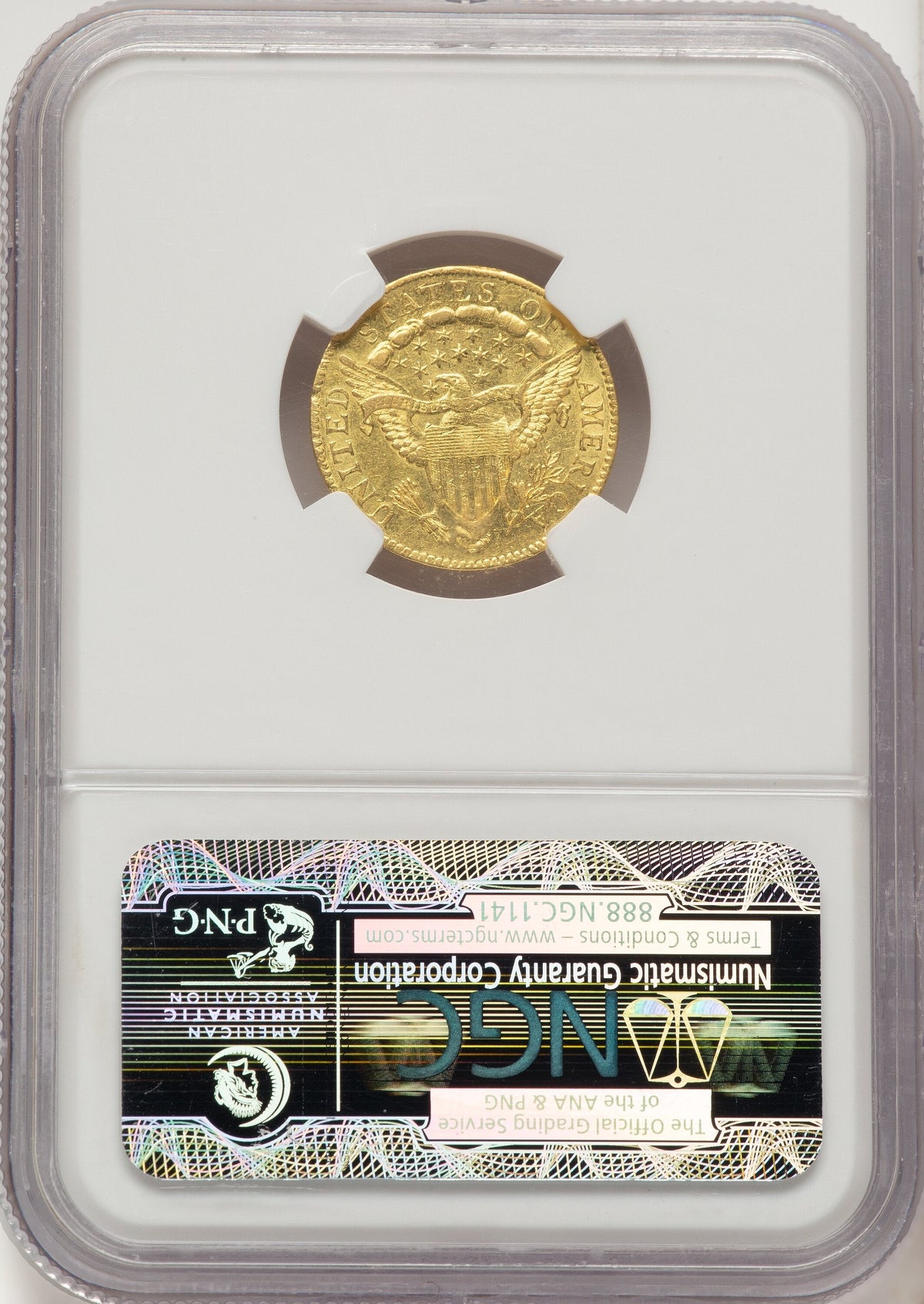 1807 $2.50 BD-1 R.3 Early Quarter Eagle NGC AU55