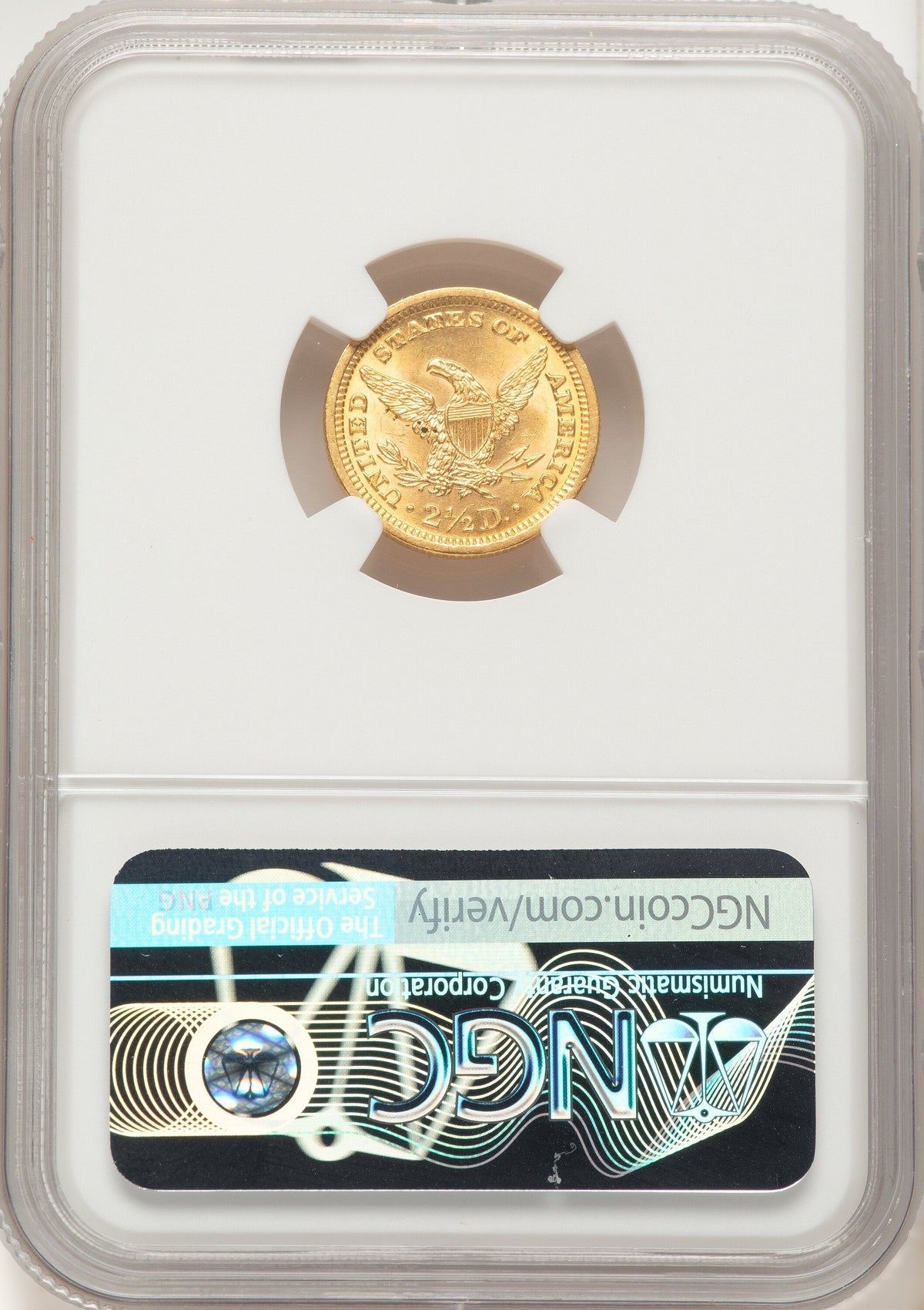 1893 $2.50 Liberty Quarter Eagle NGC MS62