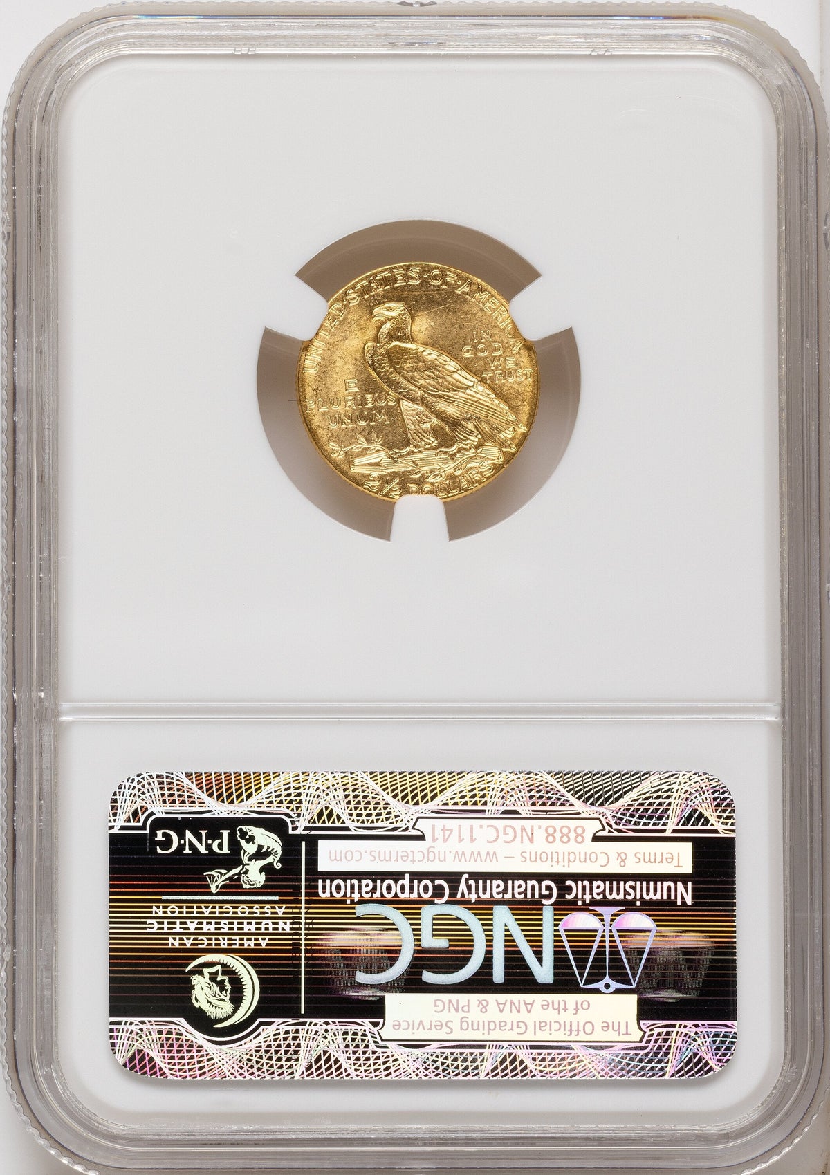 1908 $2.50 Indian Quarter Eagle NGC MS64