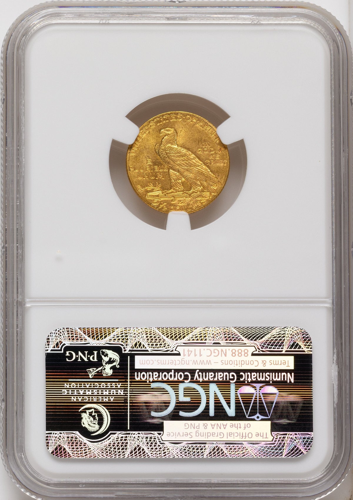 1911 $2.50 Indian Quarter Eagle NGC MS64