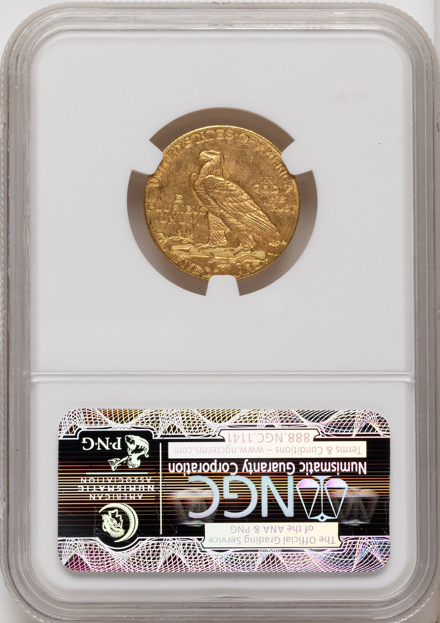 1908-D $5 Indian Half Eagle NGC MS64