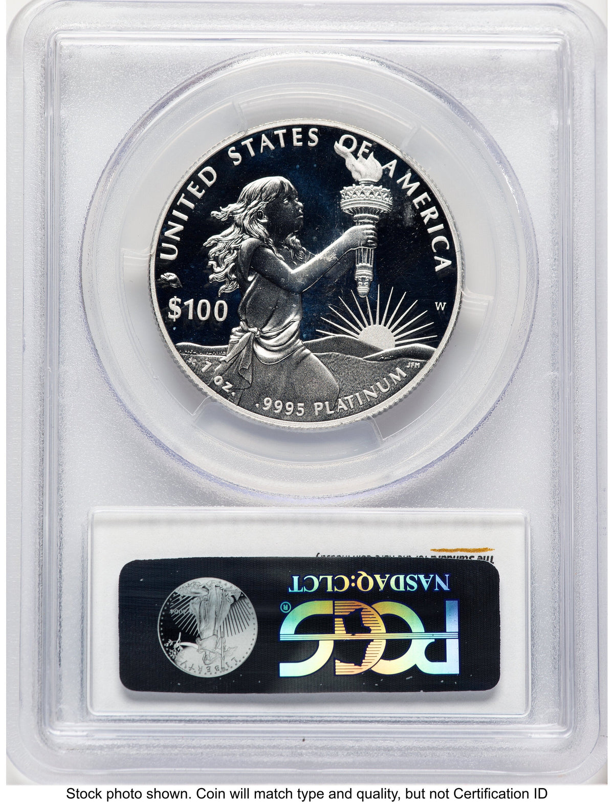 2014-W Proof Platinum Eagle 1 oz Blue Gradient PCGS PR70