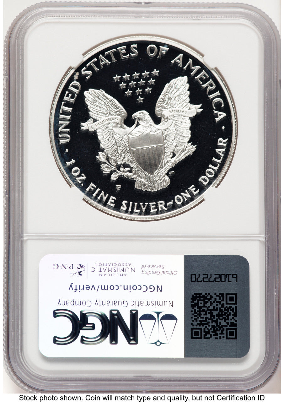 1997-P Proof Silver Eagle 1 oz Thomas Uram NGC PF70