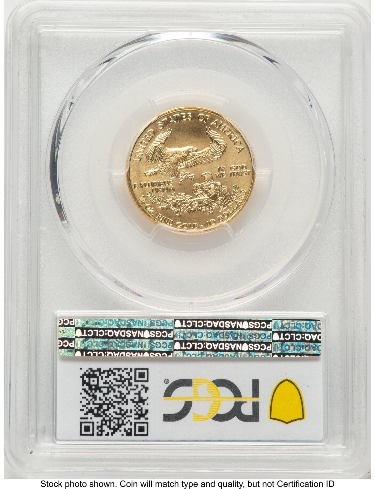1995 Gold Eagle 1/4 oz Blue Gradient PCGS MS70