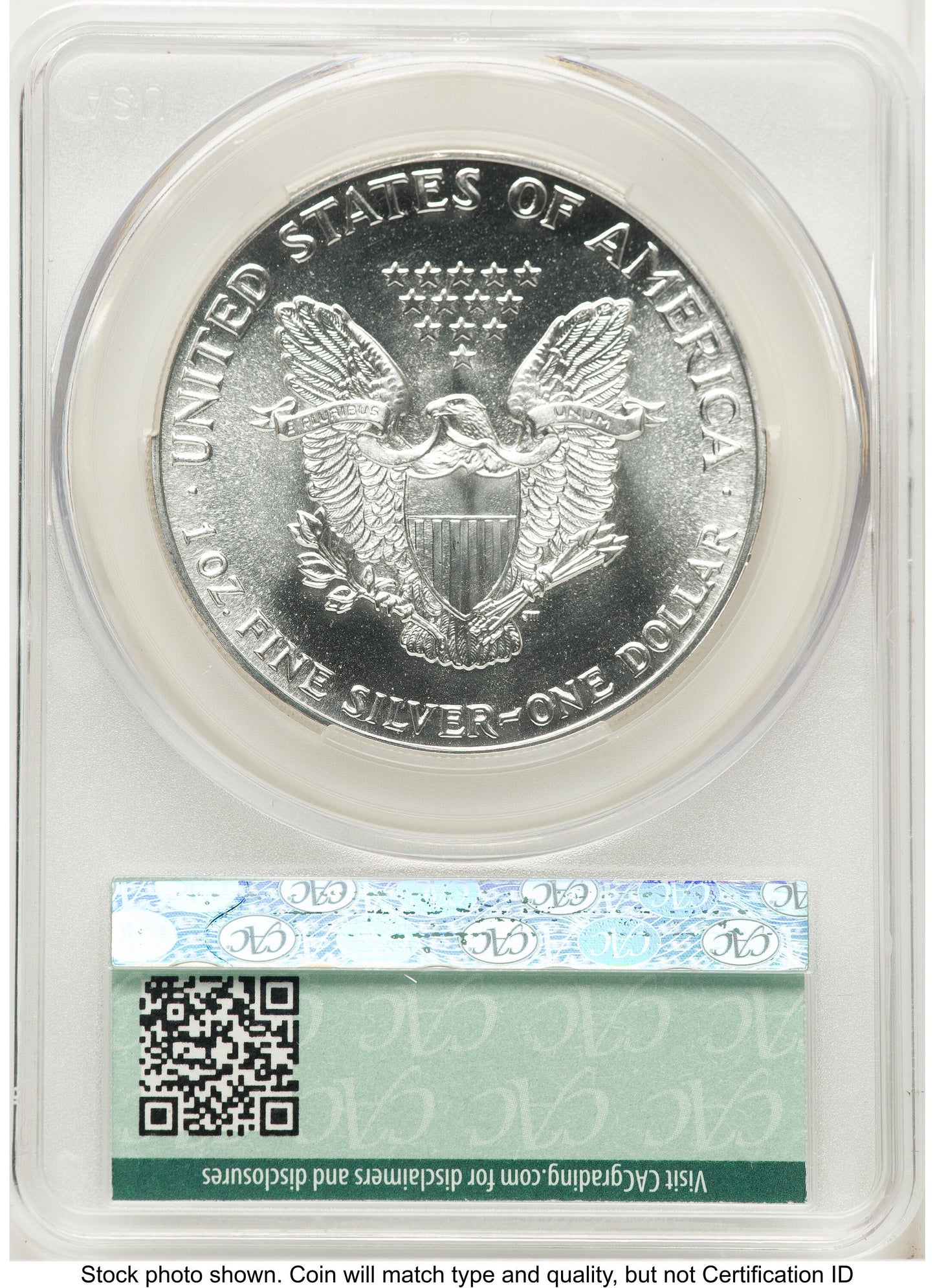 1988 Silver Eagle Non Designation CACG MS70
