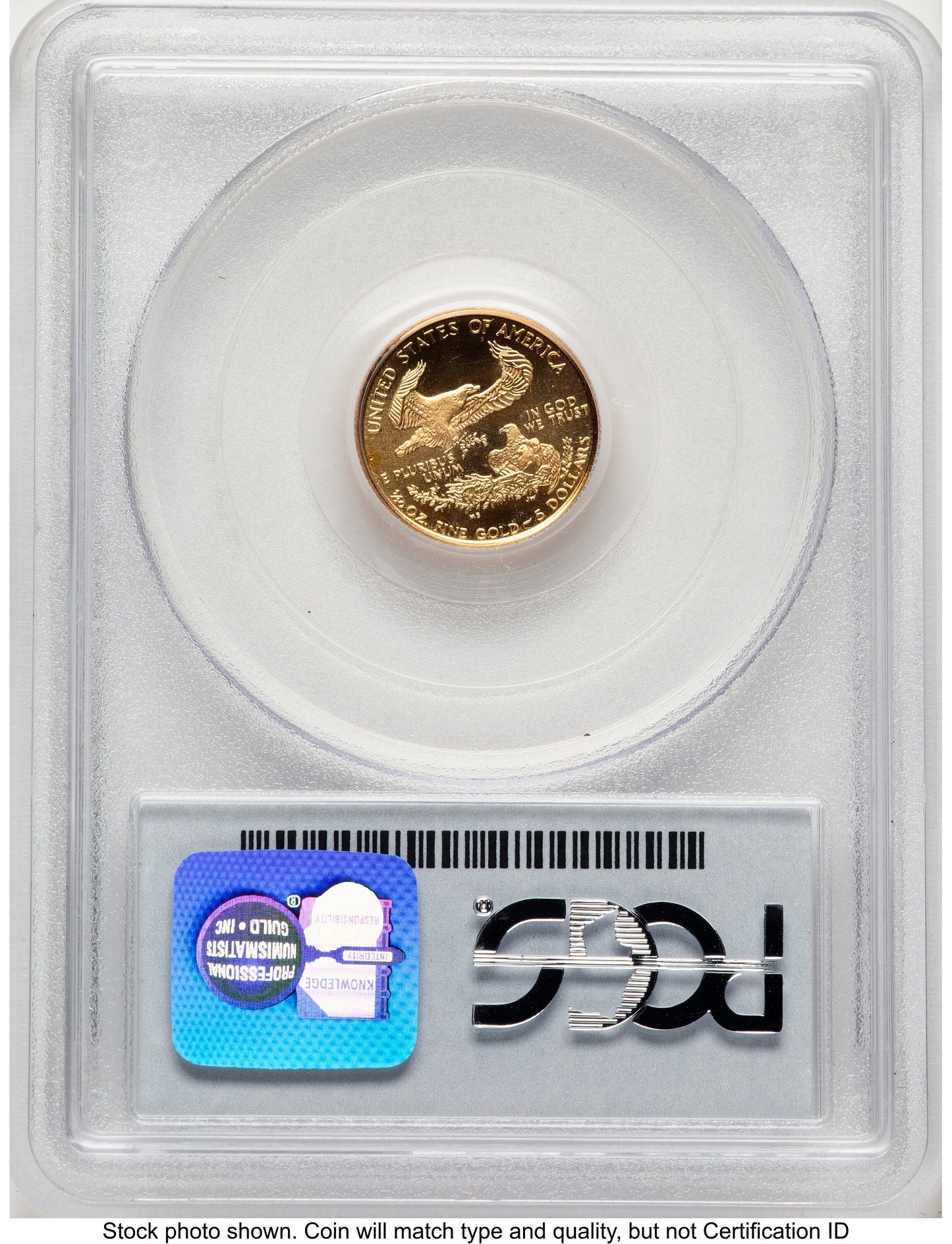 1999-W Gold Eagle 1/10 oz Unfinished Proof Dies Blue Label PCGS PR69