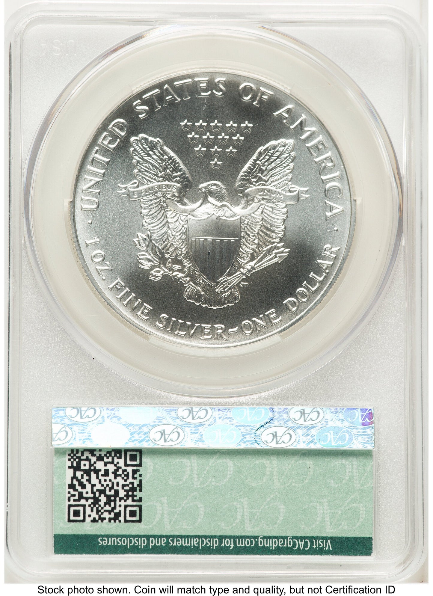 1993 Silver Eagle Non Designation CACG MS70