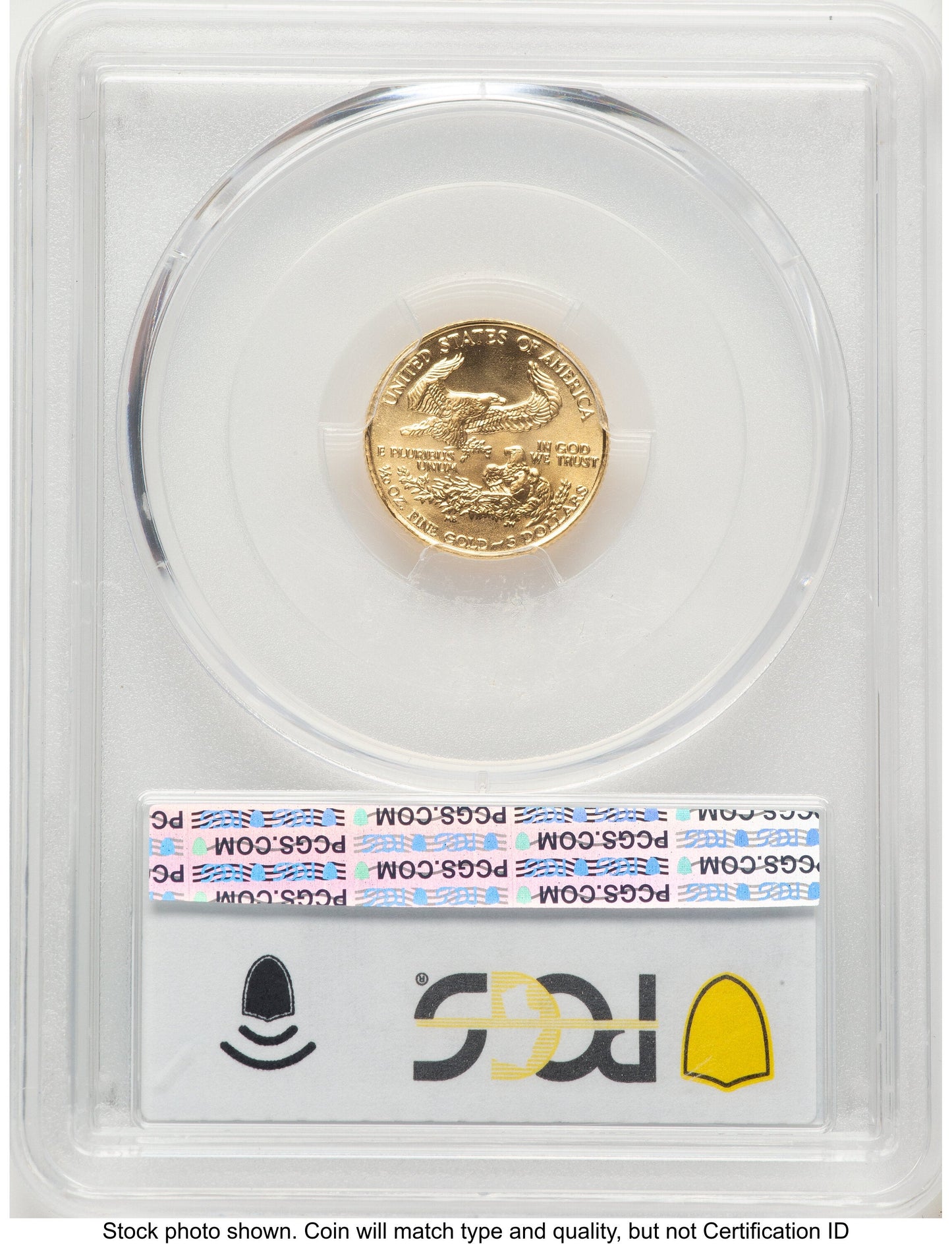 1987 Gold Eagle 1/10 oz Blue Gradient PCGS MS70