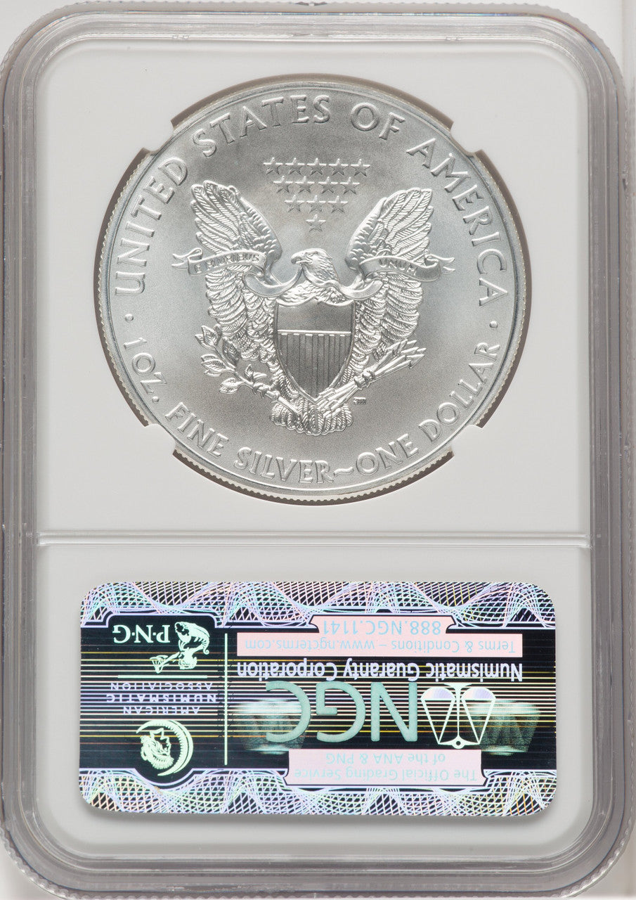 2011 Silver Eagle ER Blue NGC MS70