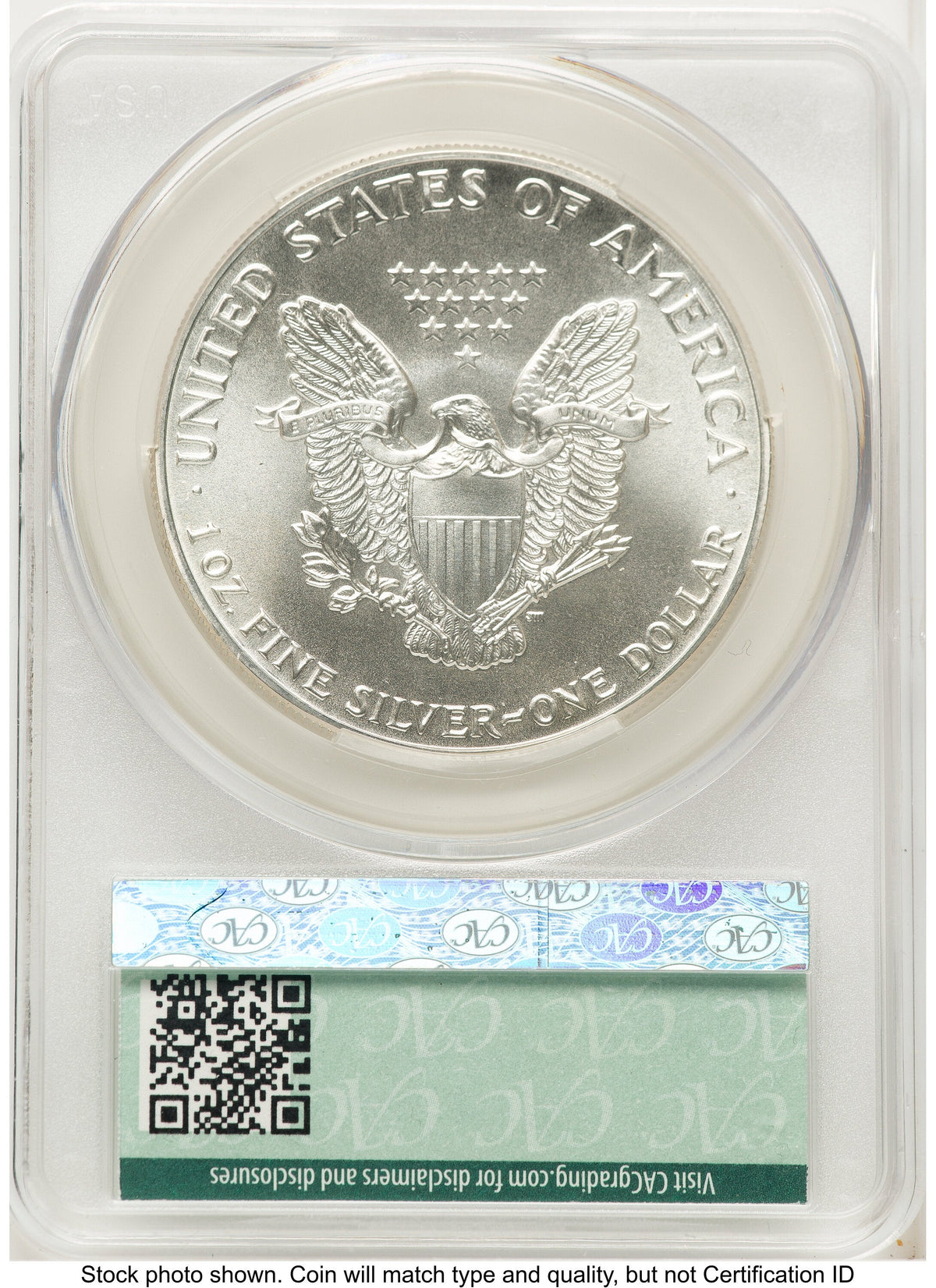 1986 Silver Eagle Non Designation CACG MS70