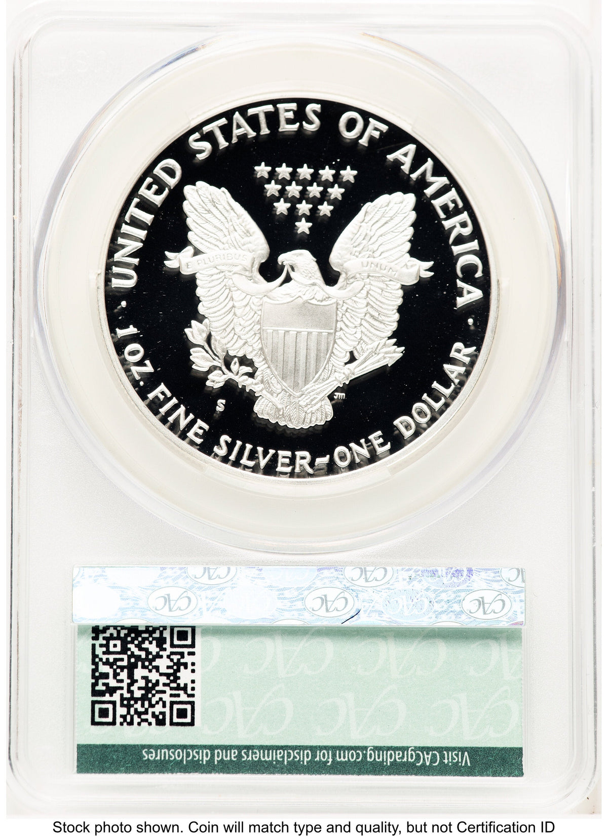 1986-S Proof Silver Eagle 1 oz Non Designation CACG PR70