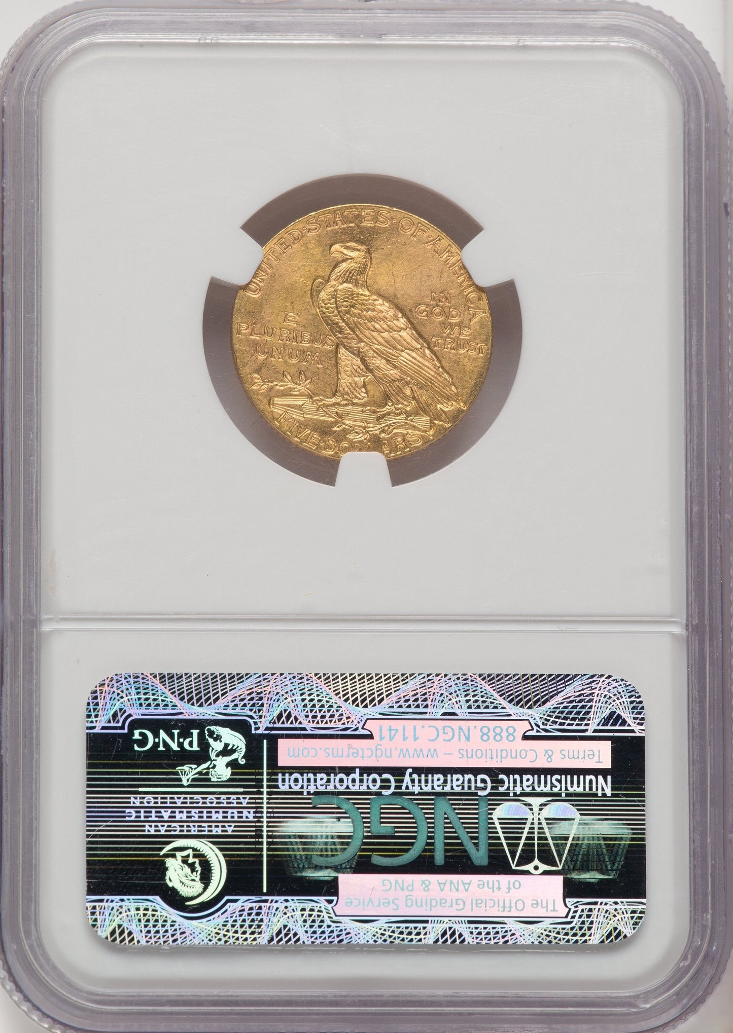 1911 $5 Indian Half Eagle NGC MS65