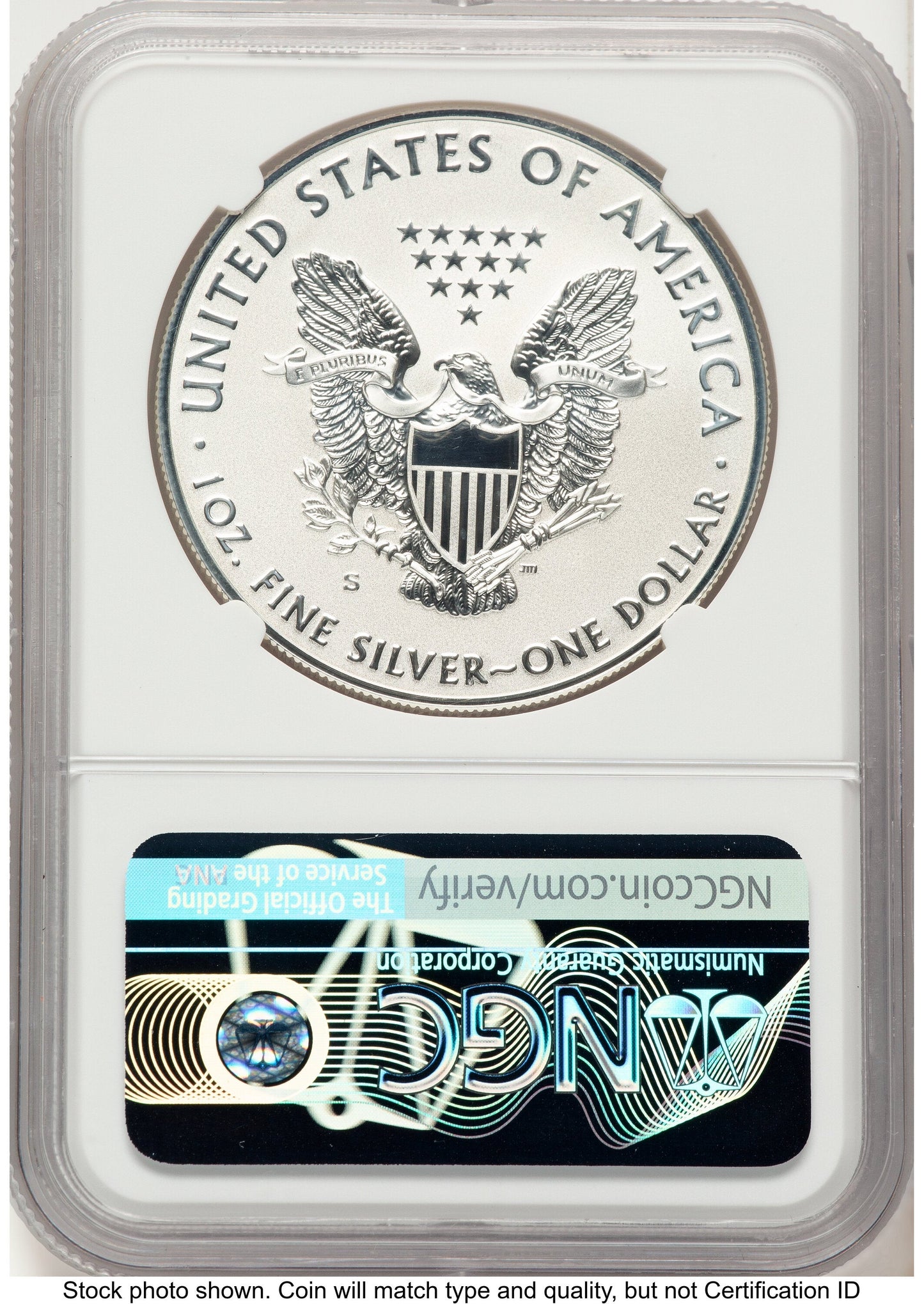 2019-S Enhanced Reverse Proof Silver Eagle 1 oz FR Trolley Label NGC PF69