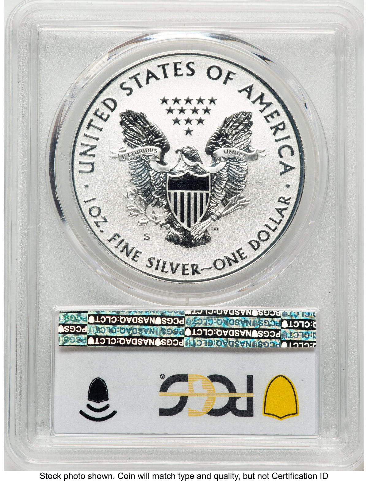 2019-S Enhanced Reverse Proof Silver Eagle 1 oz FS Blue Gradient PCGS PR69