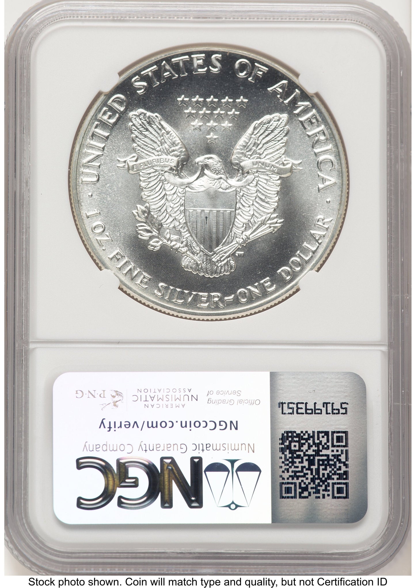 1987-(S) Silver Eagle Mike Castle From US Mint Sealed Box NGC MS70