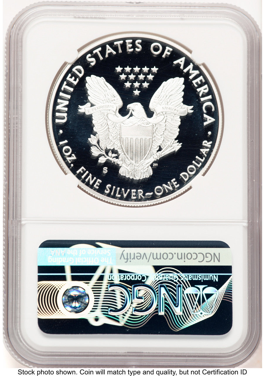 2020-S Proof Silver Eagle Limited Edition Proof Set 1 oz FDI Trolley Label NGC PF70