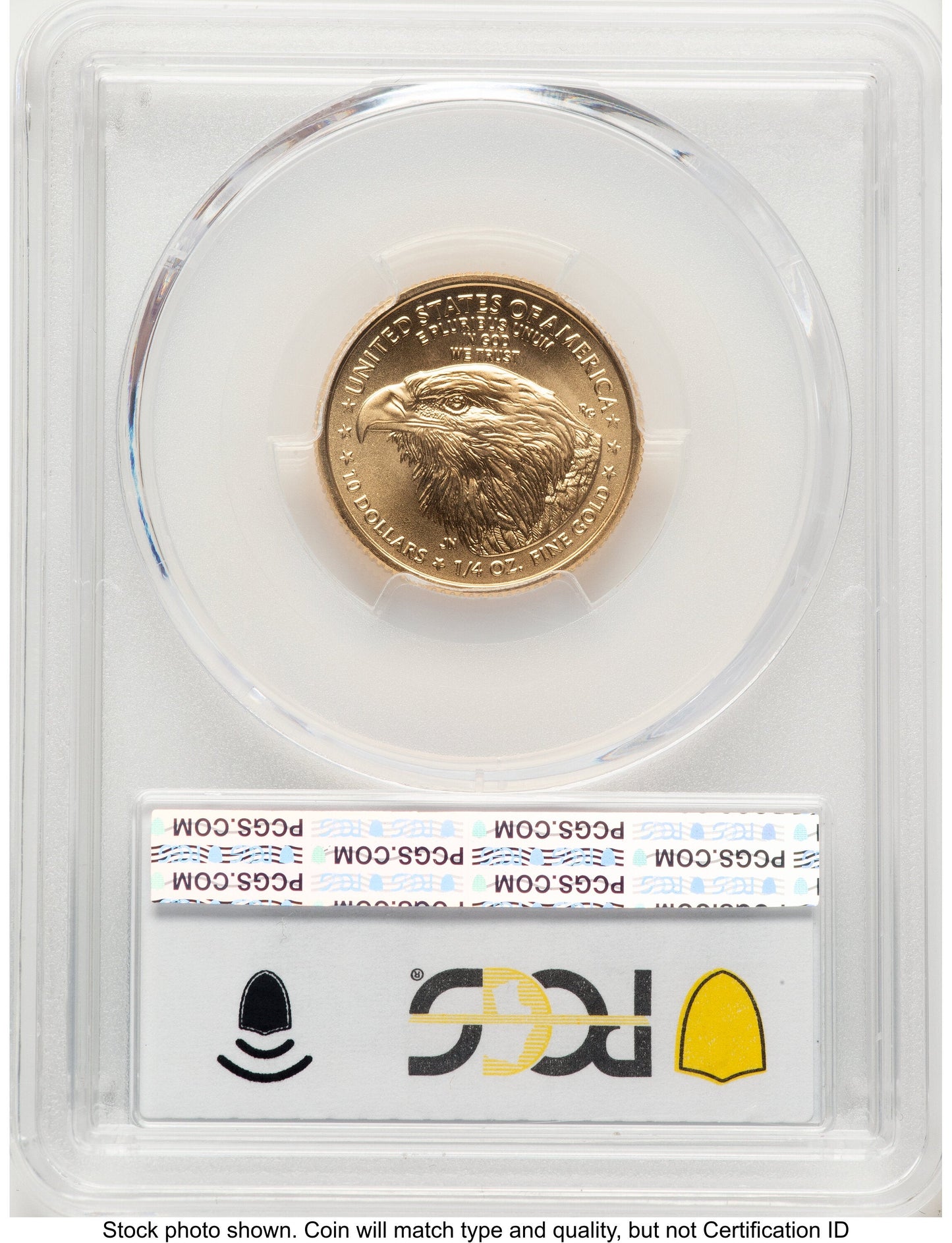 2021-W TY2 Gold Eagle 1/4 oz Unfinished Proof Dies Blue Gradient PCGS PR69