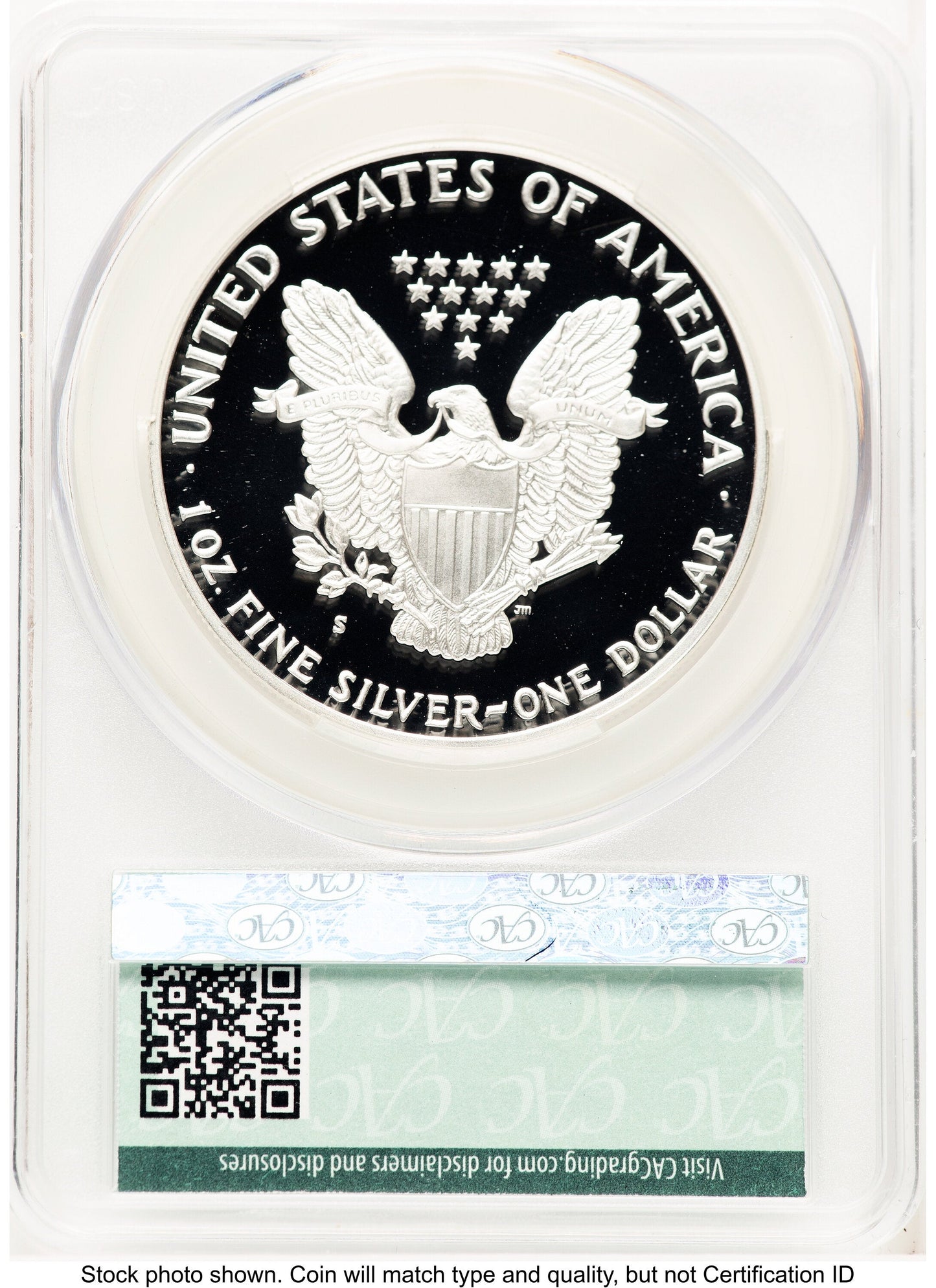 1986-S Proof Silver Eagle 1 oz Non Designation CACG PR70