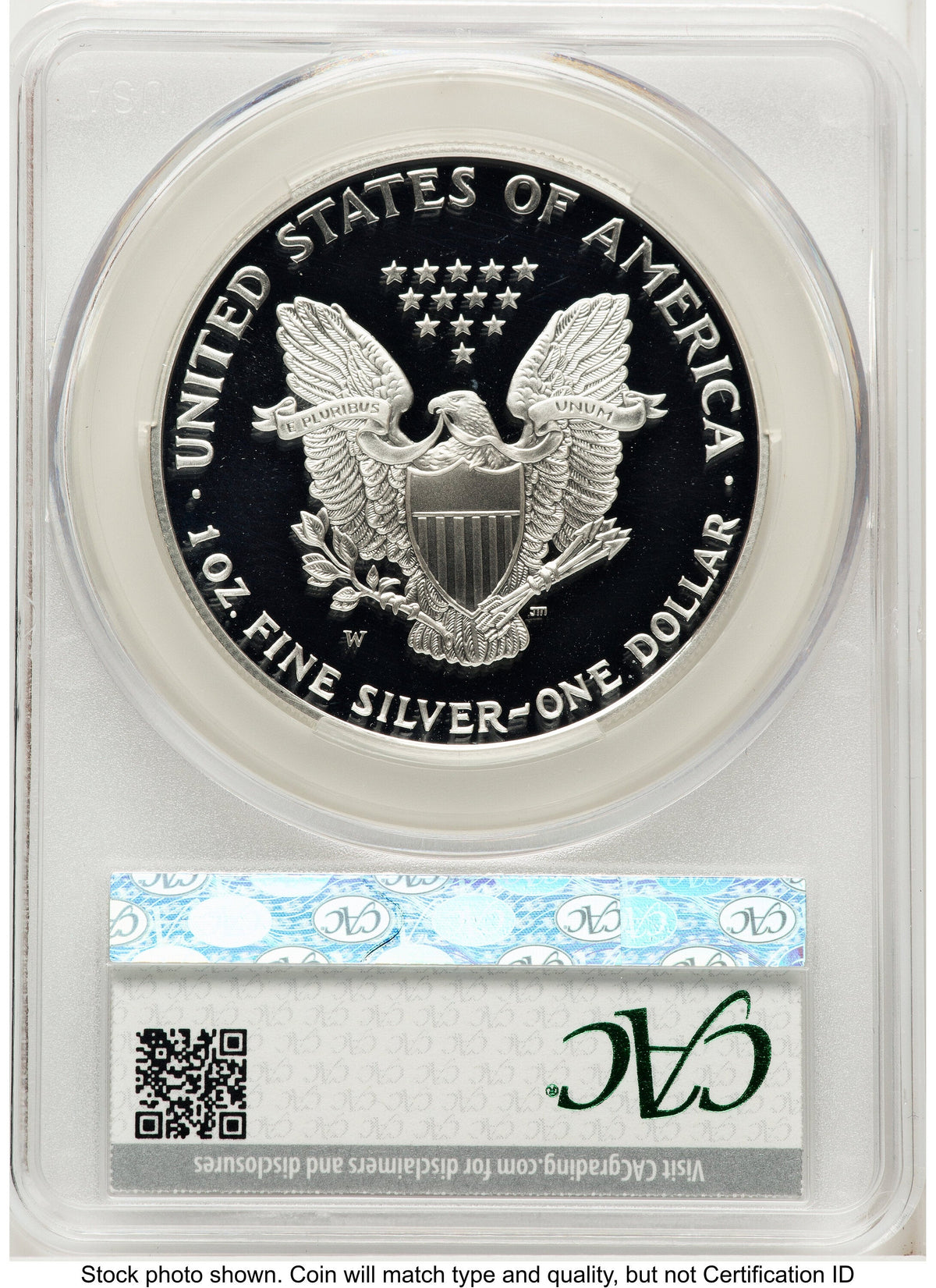 1995-W Proof Silver Eagle 1 oz Silver Label CACG PR69