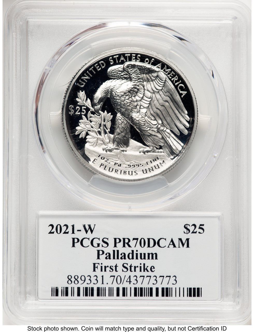 2021-W Palladium Eagle 1 oz FS Adolph Weinman PCGS PR70 (775179006)