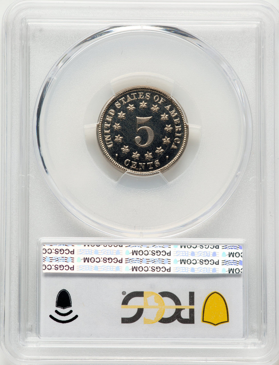1871 5C CA Proof Shield Nickel PCGS PR67