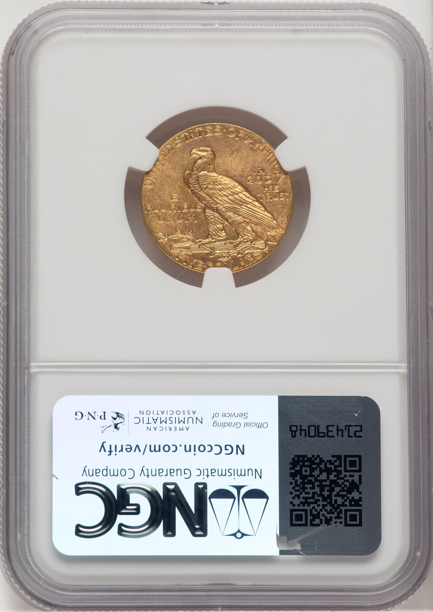 1915 $5 Indian Half Eagle NGC MS65