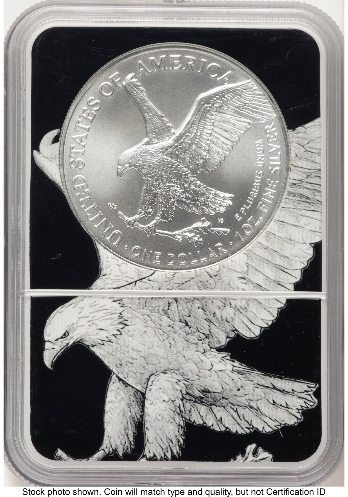 2023 Silver Eagle Black Silver Eagle Core Overlay/Label NGC MS70