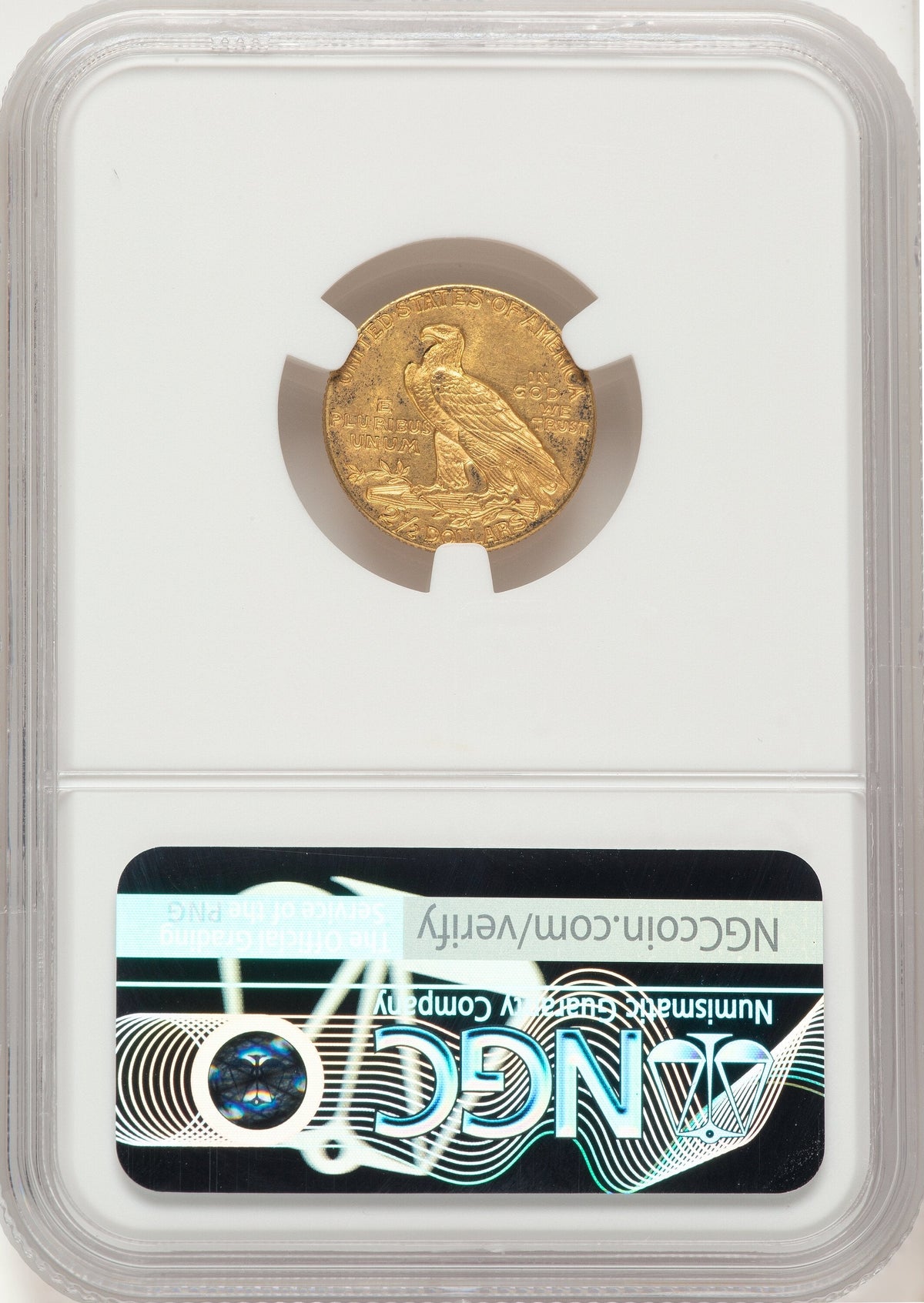 1911 $2.50 Indian Quarter Eagle NGC MS62