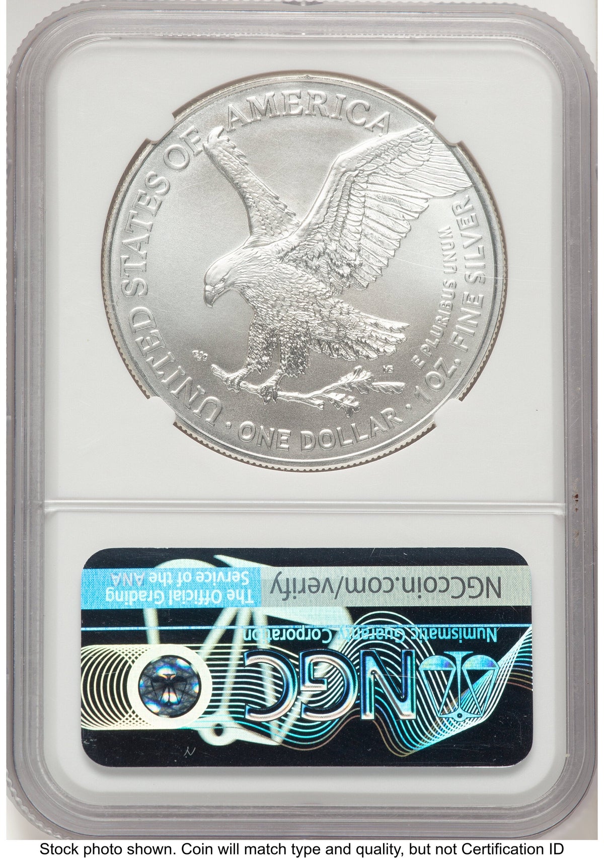 2021 Silver Eagle Type 2 ER Blue NGC MS70
