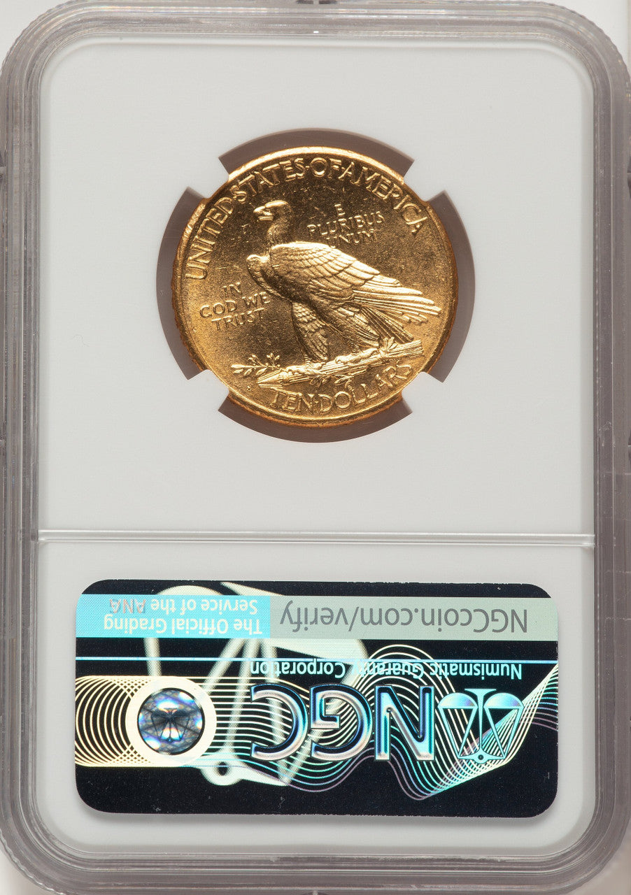1911-D $10 Indian Eagle NGC MS62