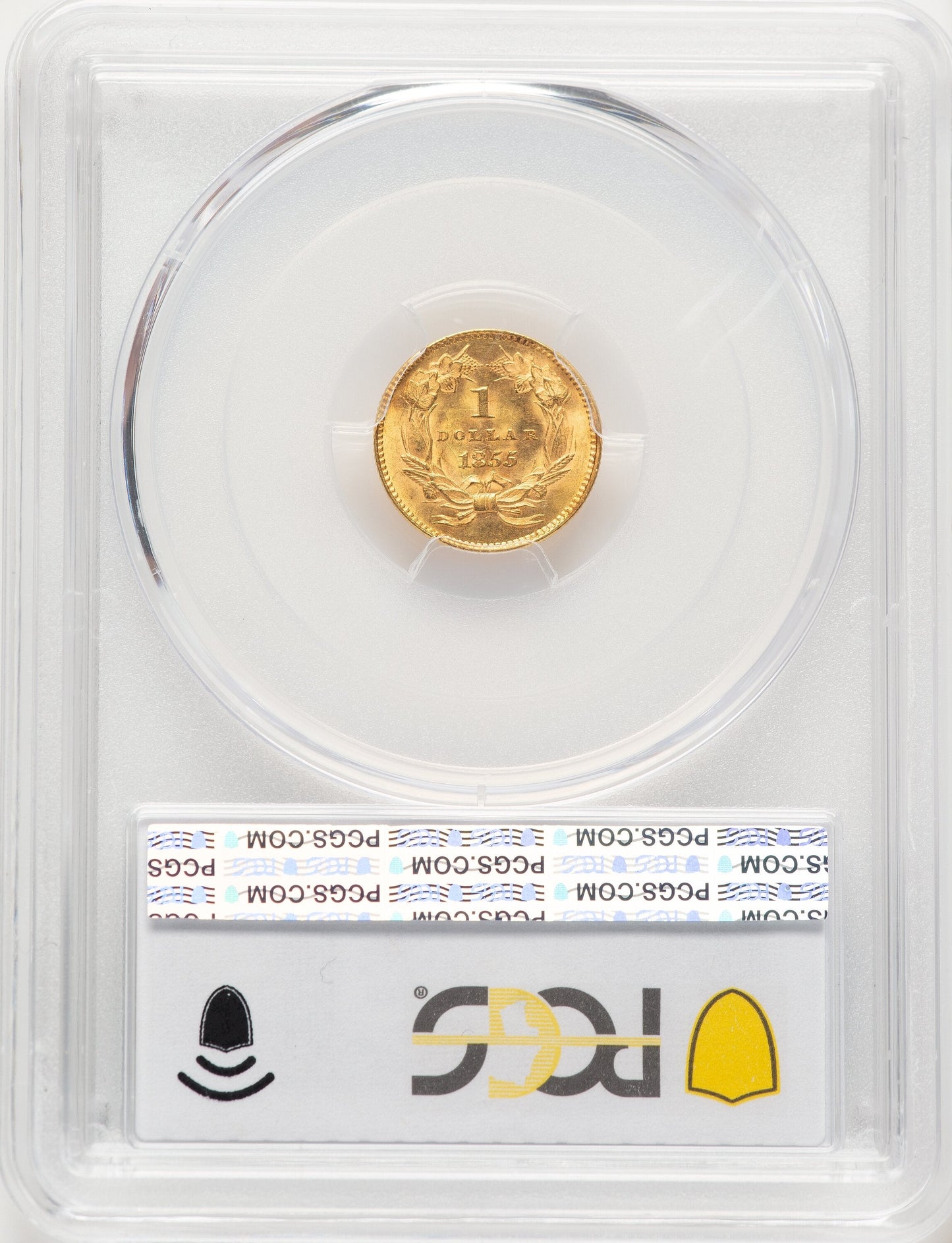 1855 G$1 Type Two Gold Dollar PCGS MS64