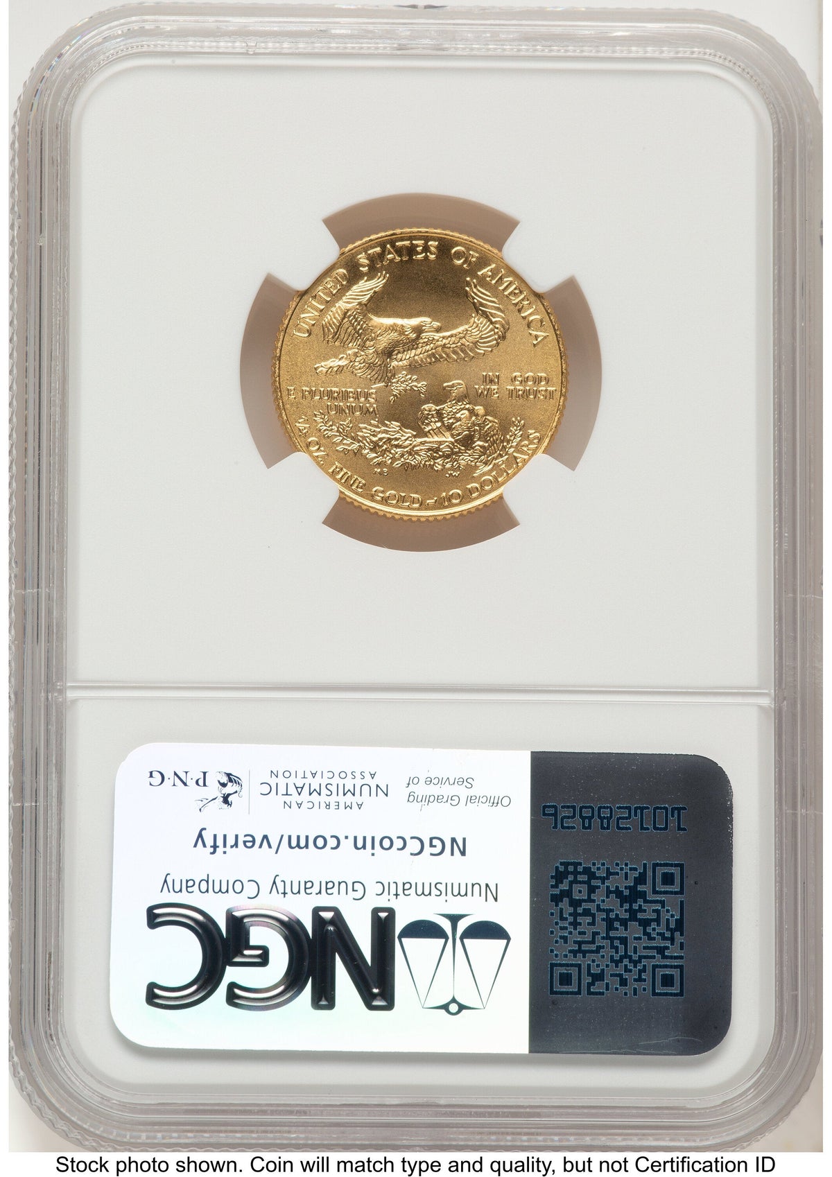 1996 Gold Eagle 1/4 oz Brown Label NGC MS70