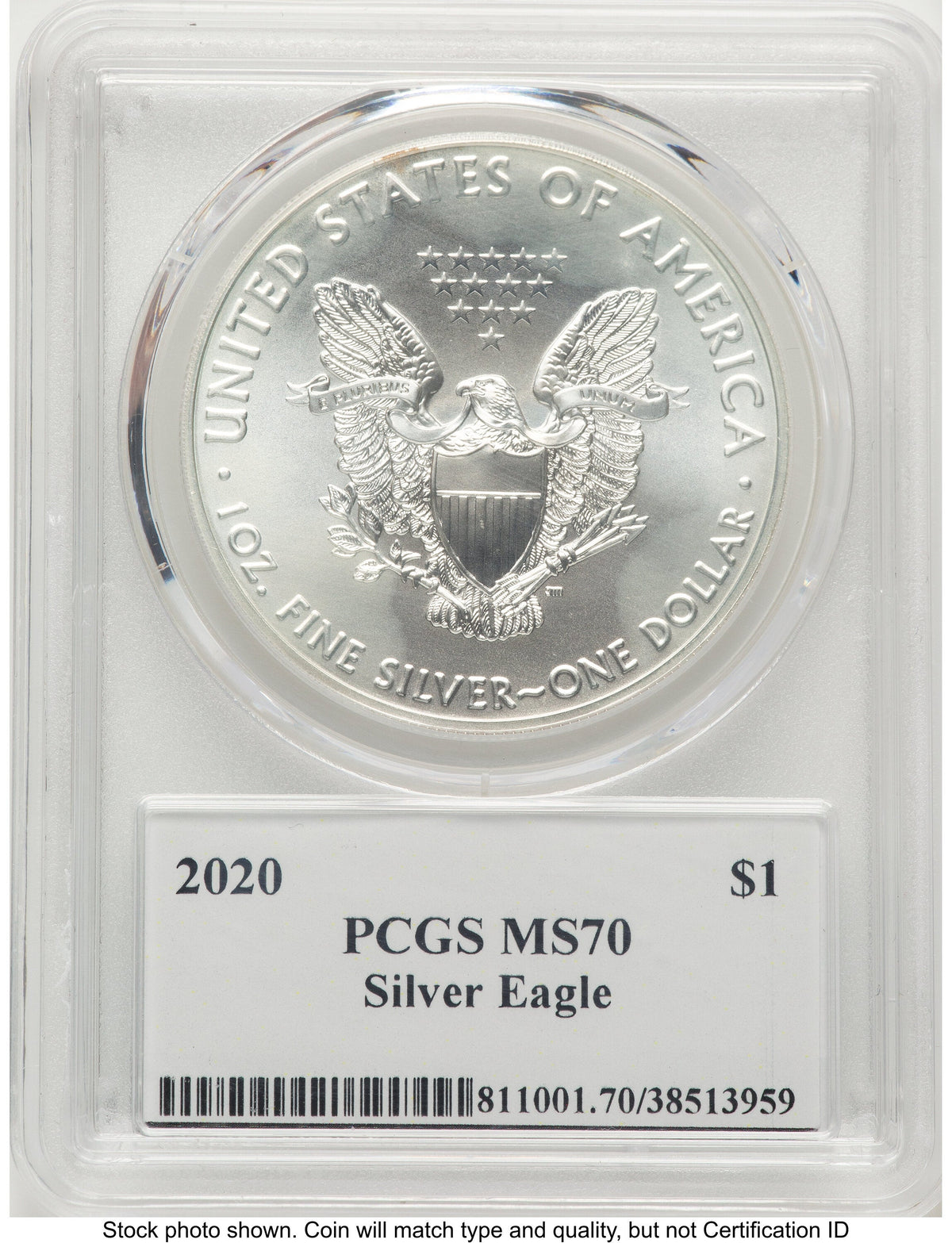 2020 Silver Eagle Premier Label PCGS PR70