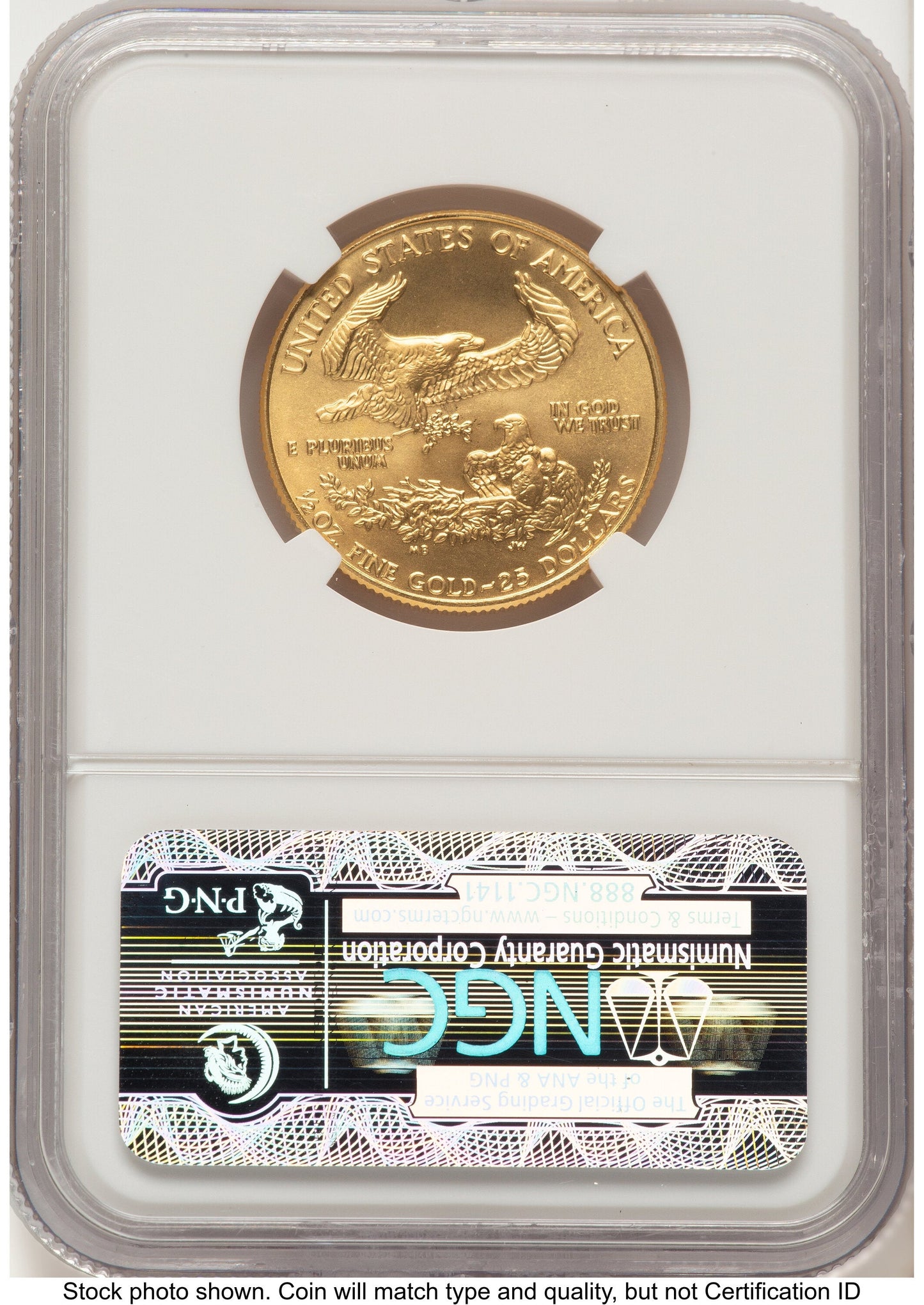 1989 Gold Eagle 1/2oz Brown Label NGC MS70