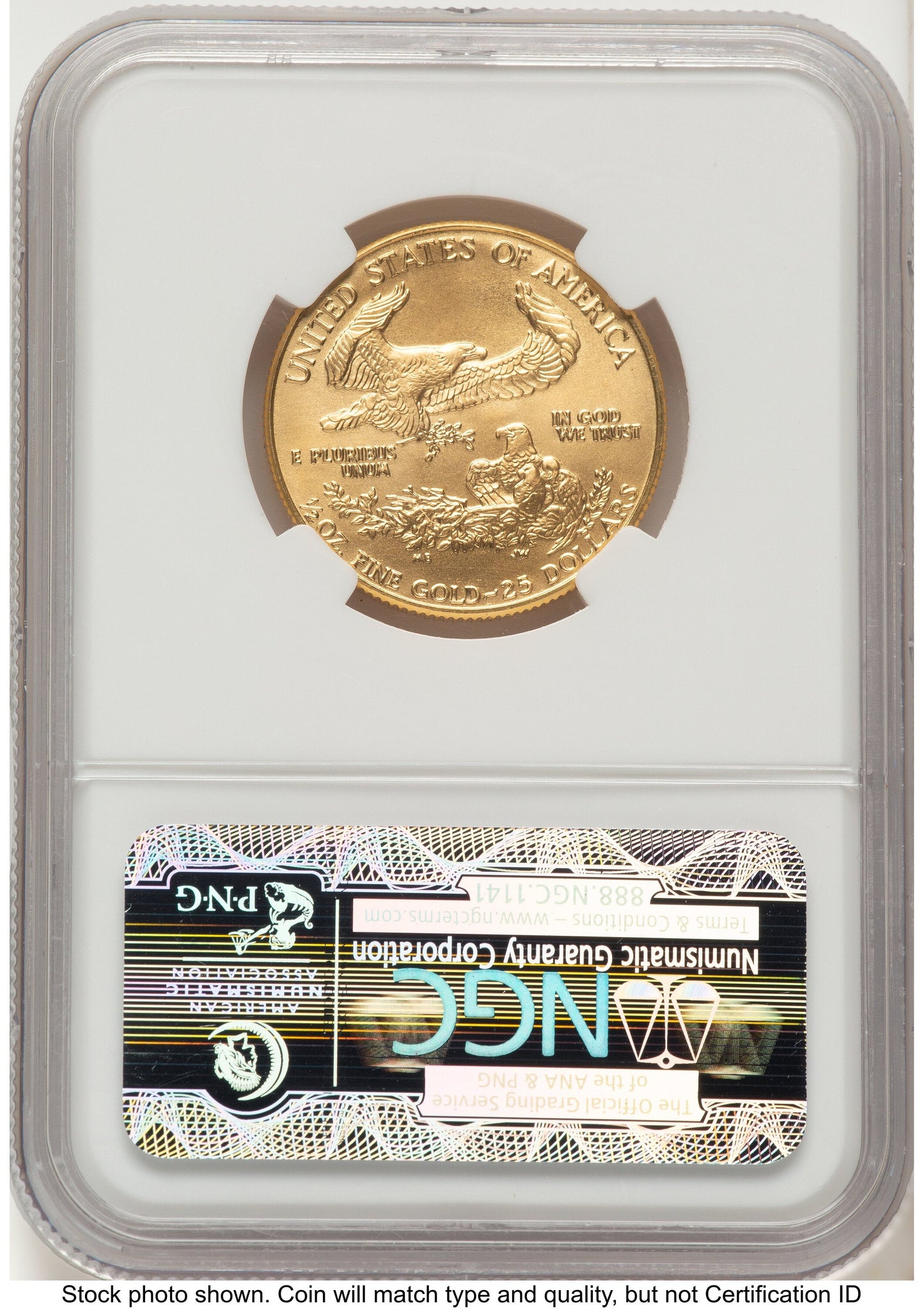1988 Gold Eagle 1/2 oz Brown Label NGC MS70