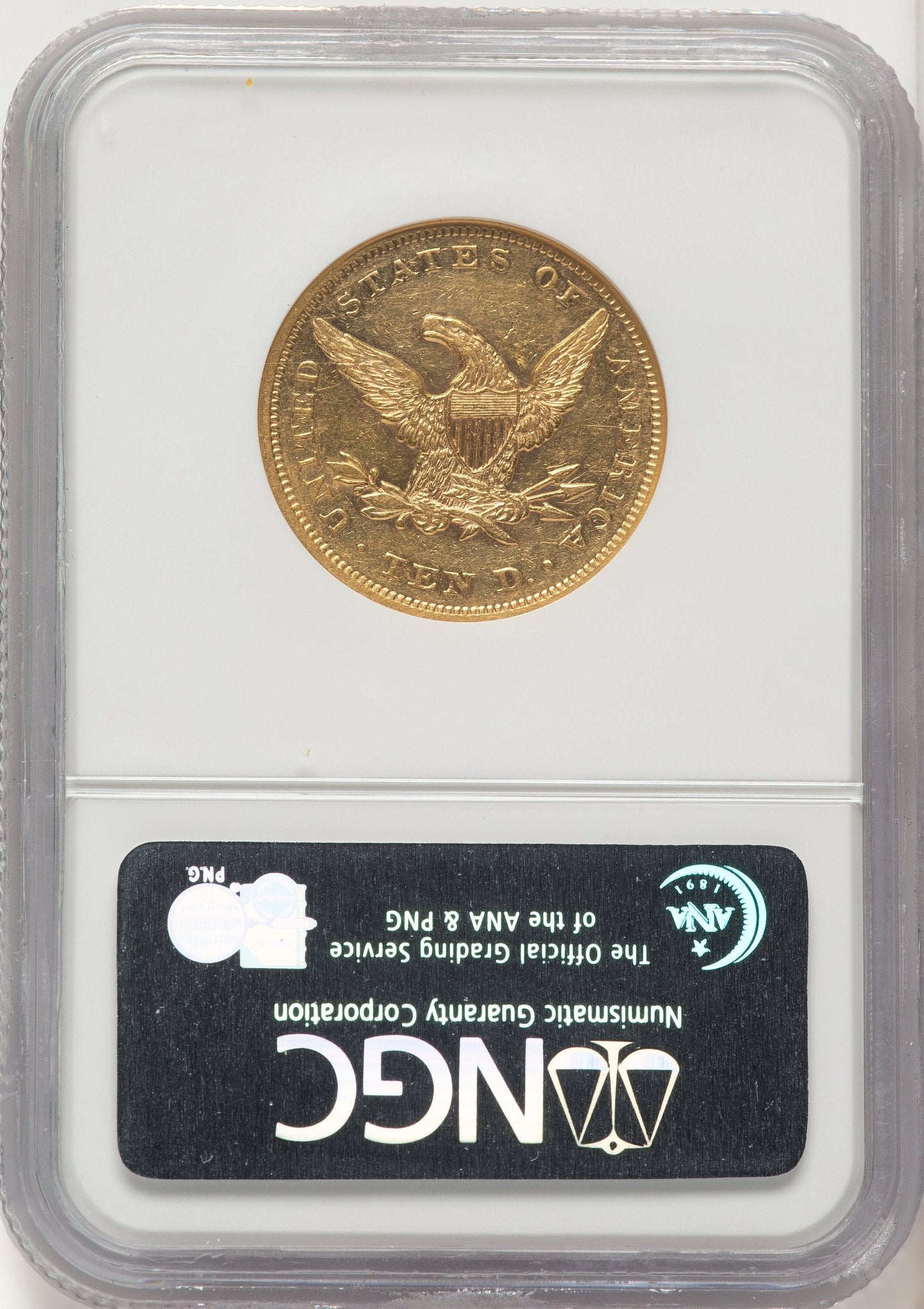 1855 $10 Liberty Eagle NGC AU53