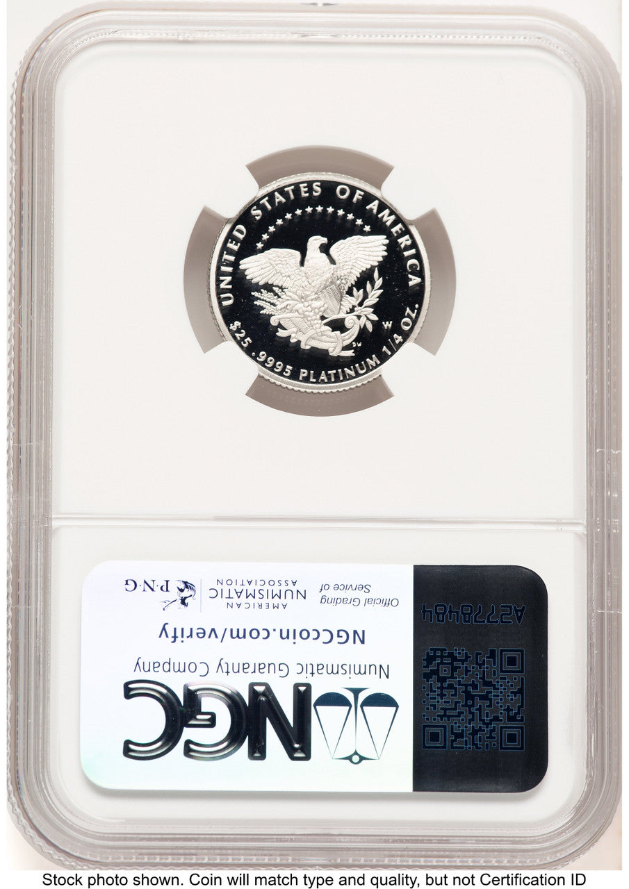 2005-W Proof Platinum Eagle 1/4 oz Brown Label NGC PF70
