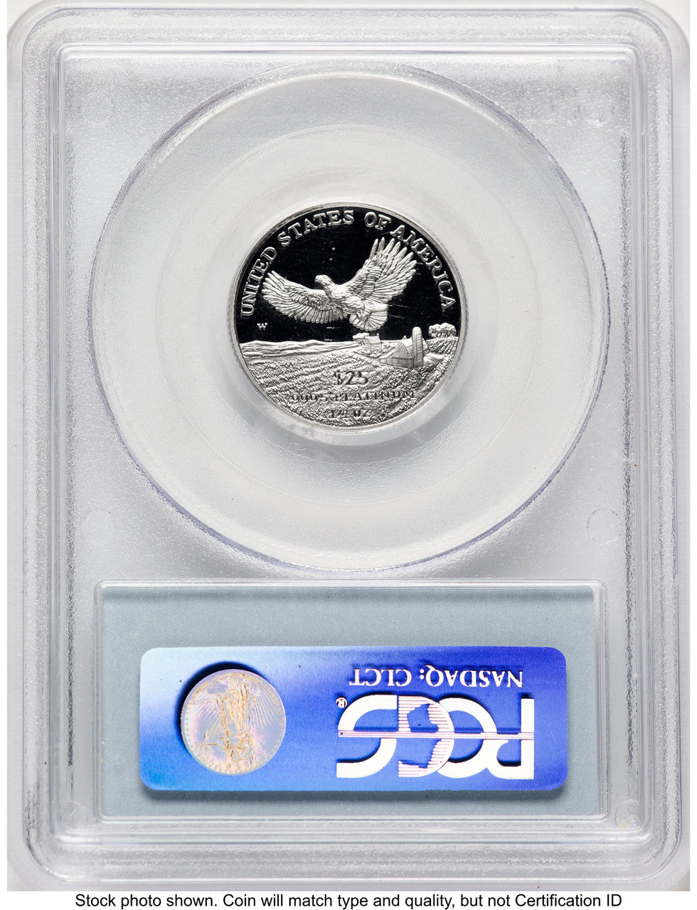2000-W Proof Platinum Eagle 1/4 oz Blue Label PCGS PR70