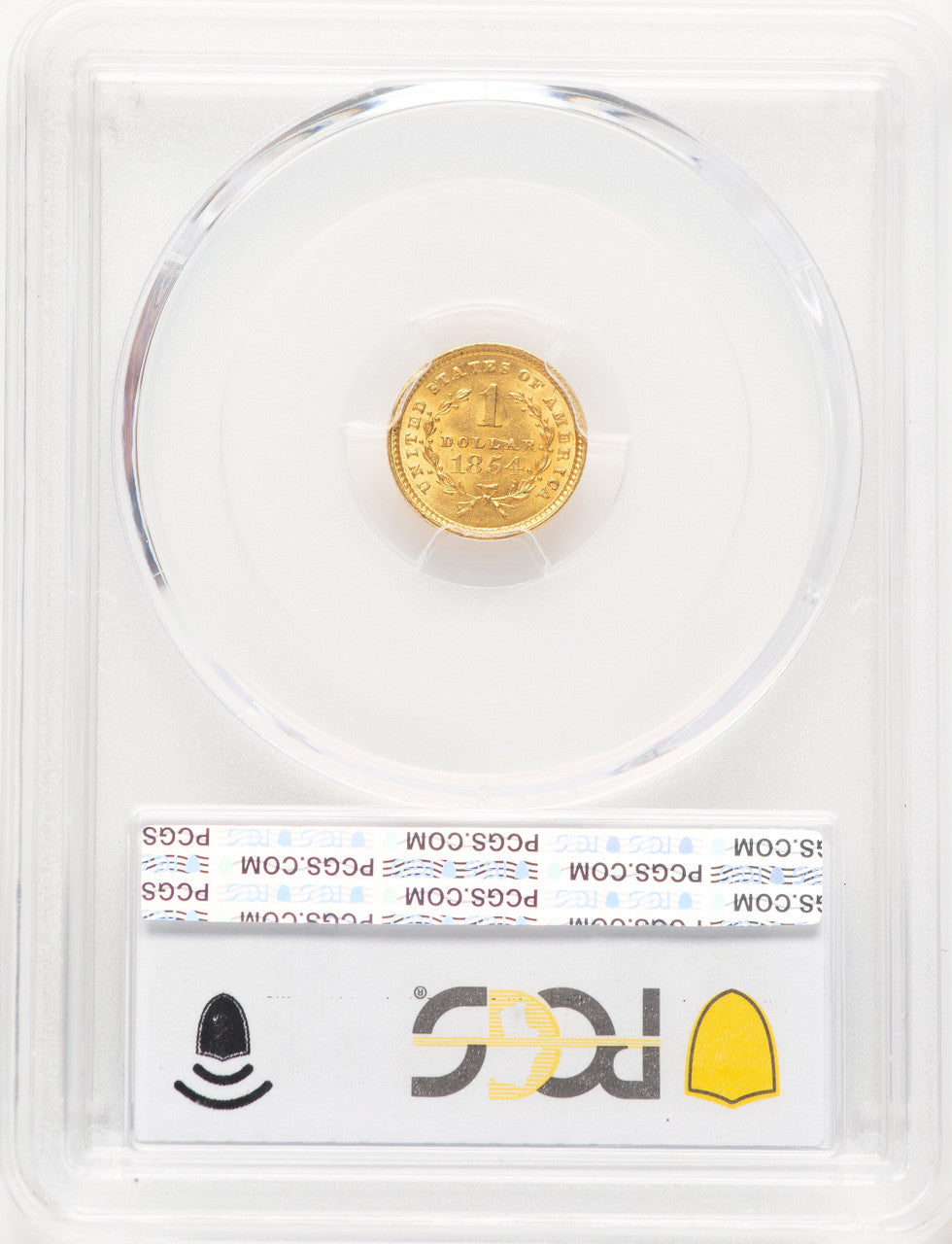 1854 G$1 T-1 Gold Dollar PCGS MS64