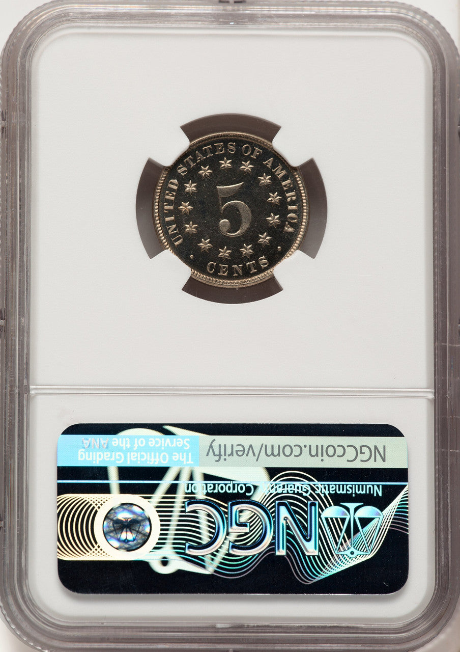 1881 5C CA Proof Shield Nickel NGC PR67
