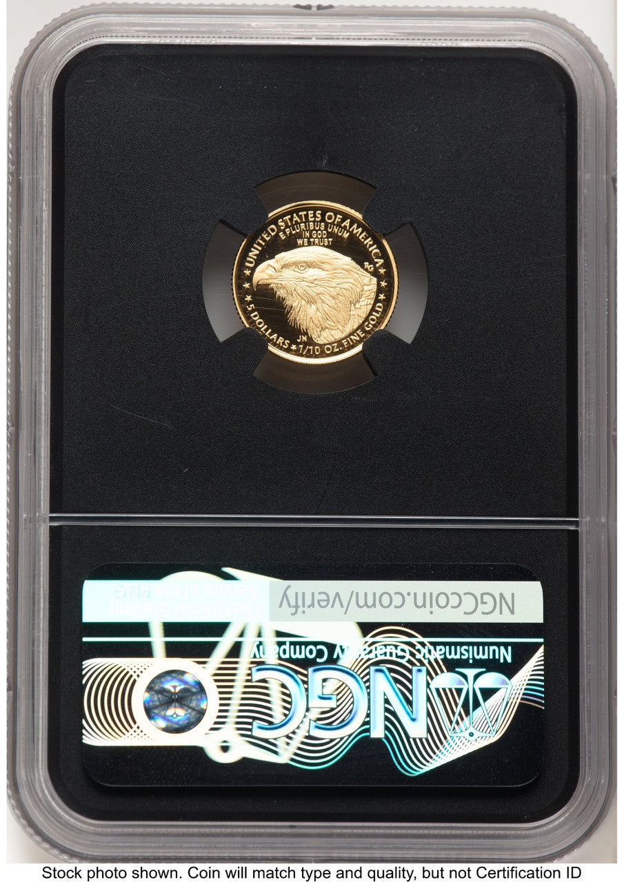 2023-W Proof Gold Eagle 1/10 oz FDI Anna Cabral Prestige Treasurer Series NGC PF70 (780491007)