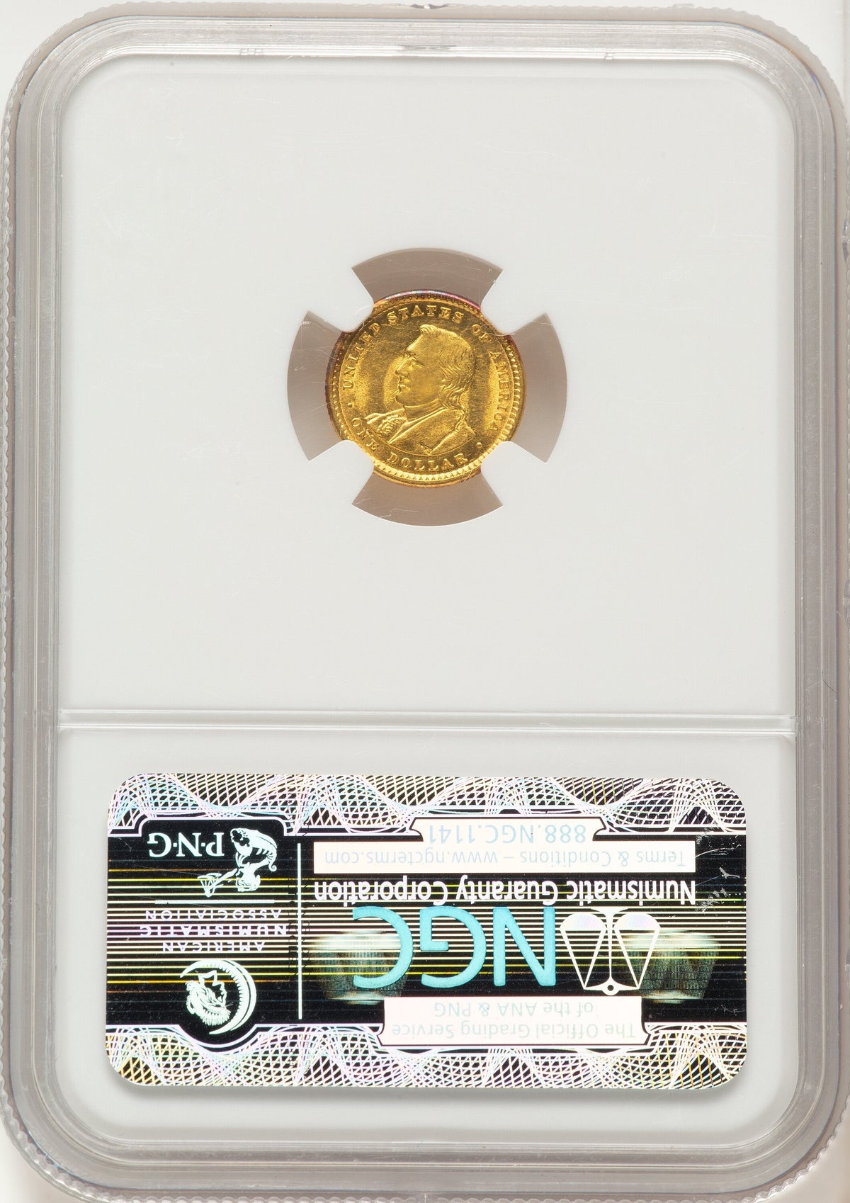 1905 G$1 Lewis and Clark Commemorative Gold NGC MS62
