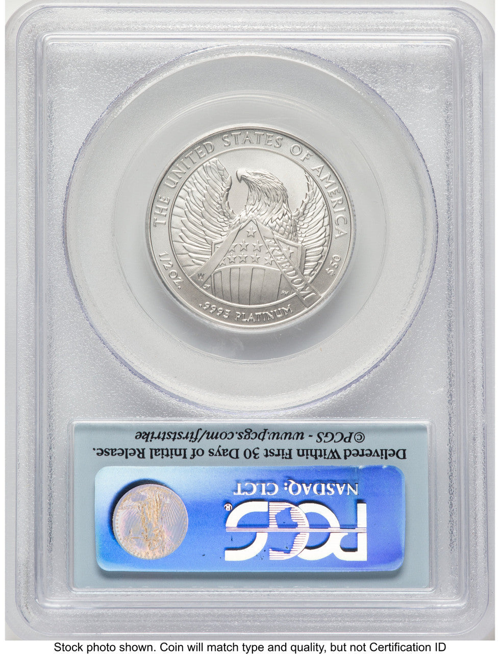 2007-W Burnished Platinum Eagle 1/2 oz FS Flag PCGS MS70