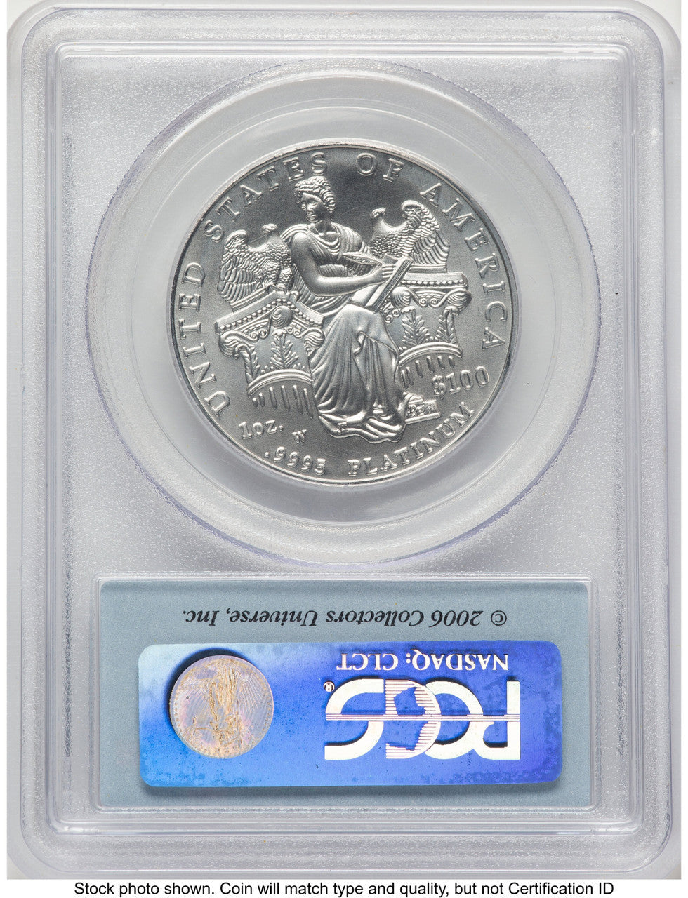 2006-W Burnished Platinum Eagle 1 oz FS Flag PCGS MS70